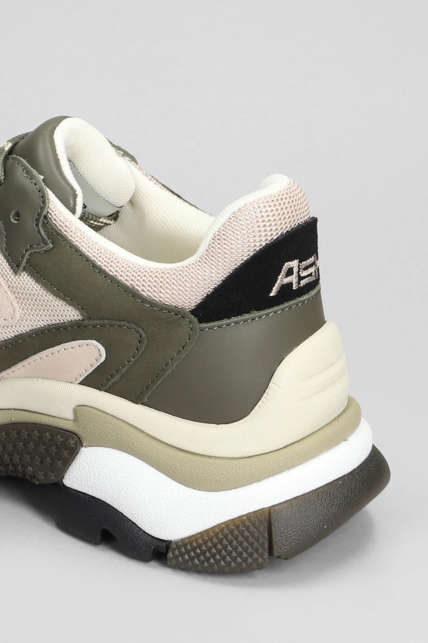 Addict Sneakers in green leather and fabric - Image 5
