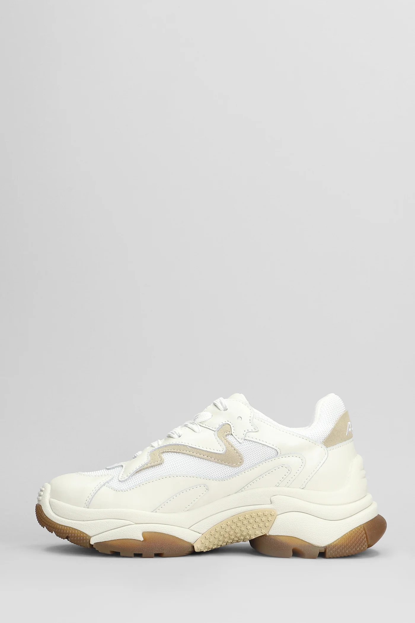 Addict Sneakers in white leather and fabric - Image 3