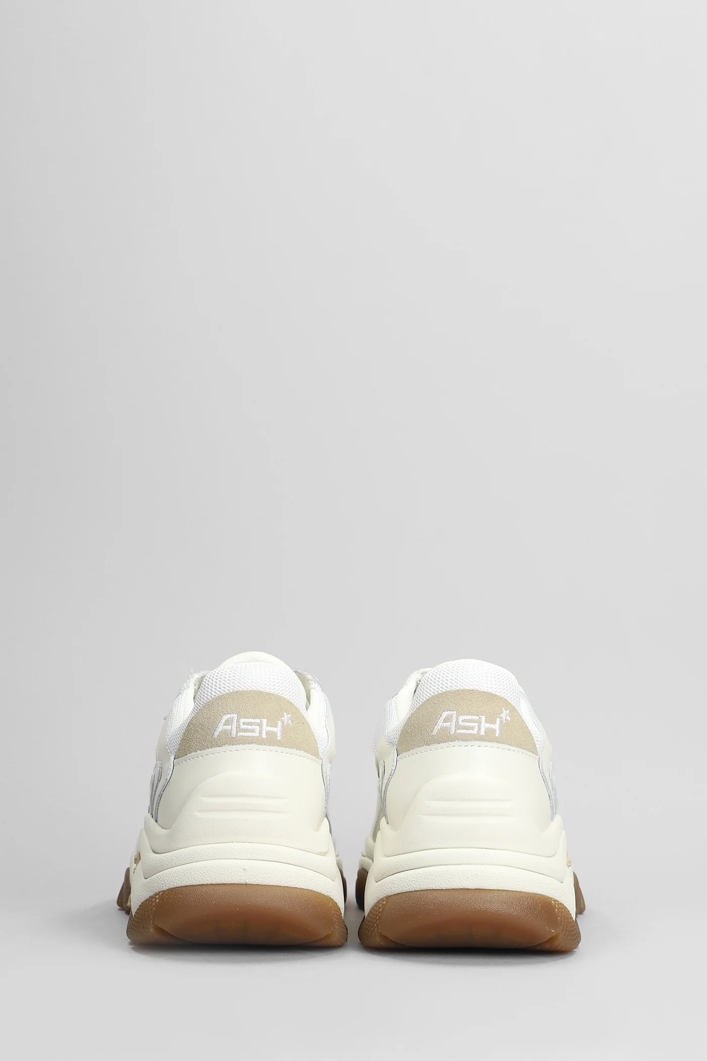 Addict Sneakers in white leather and fabric - Image 4