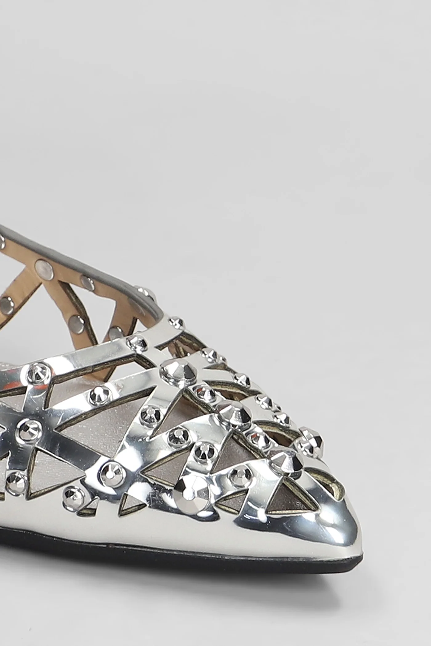 Bazaar Ballet flats in silver leather - Image 5