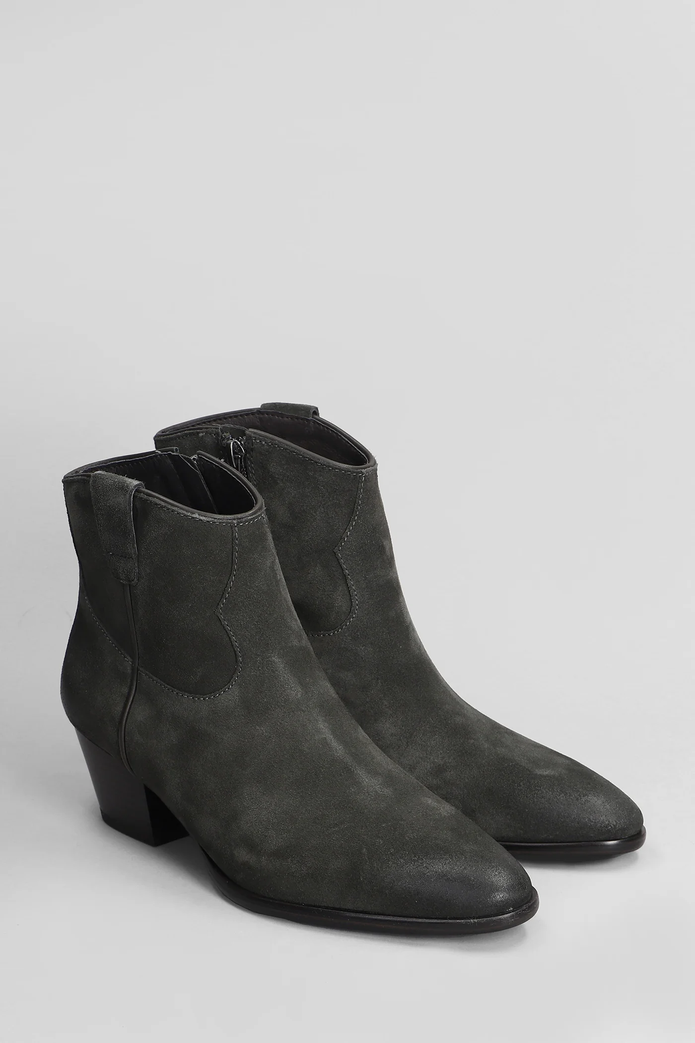 Fame texan Ankle boots in grey suede - Image 2