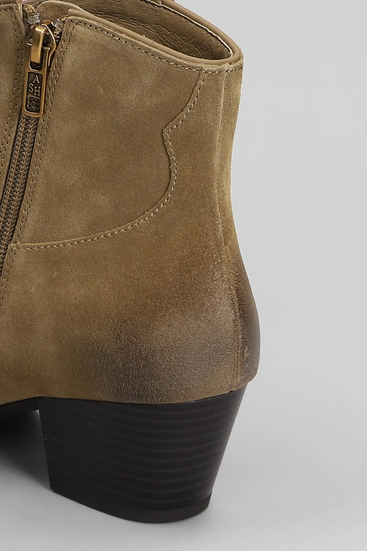 Fame texan Ankle boots in taupe suede - Image 5