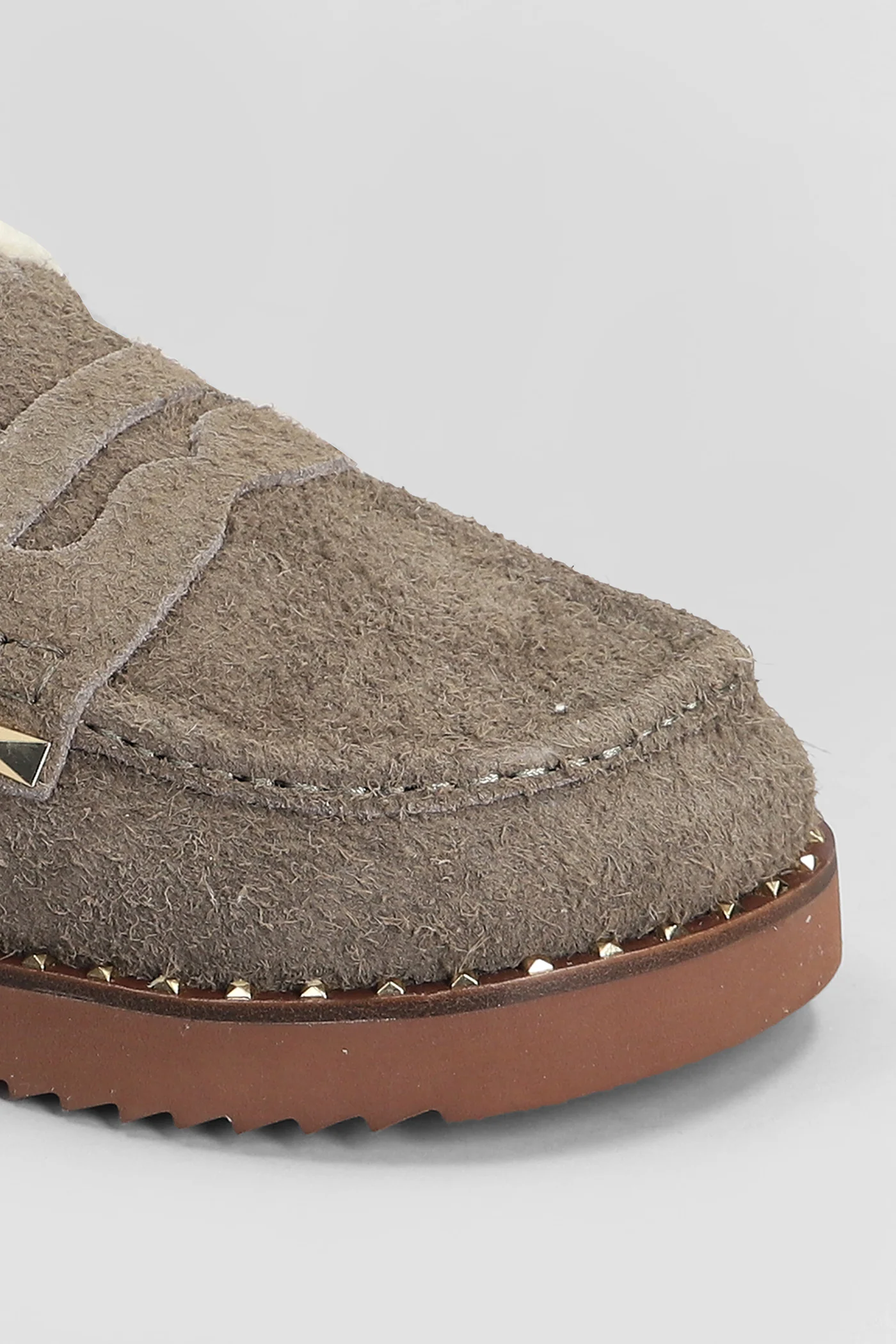 Genda Slipper-Mule in taupe suede - Image 5
