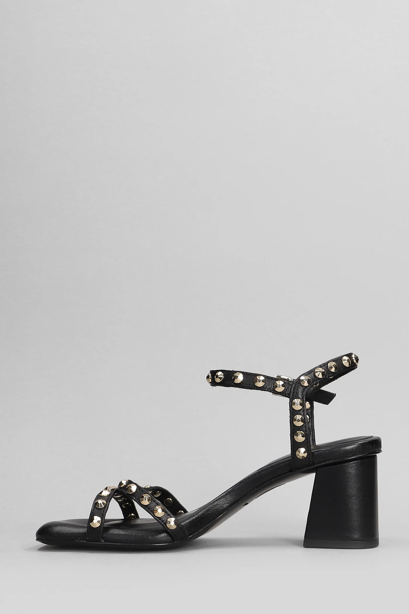 Jody Sandals in black leather - Image 3