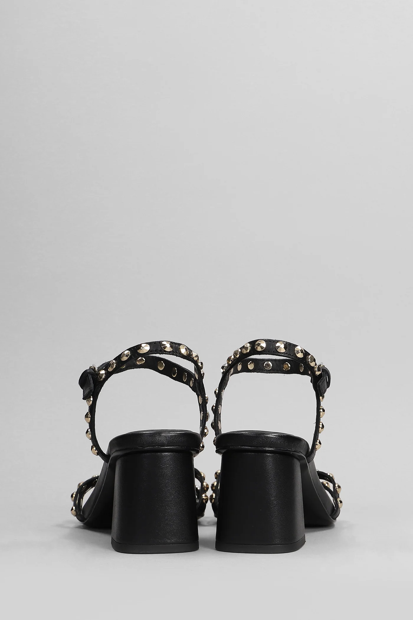 Jody Sandals in black leather - Image 4