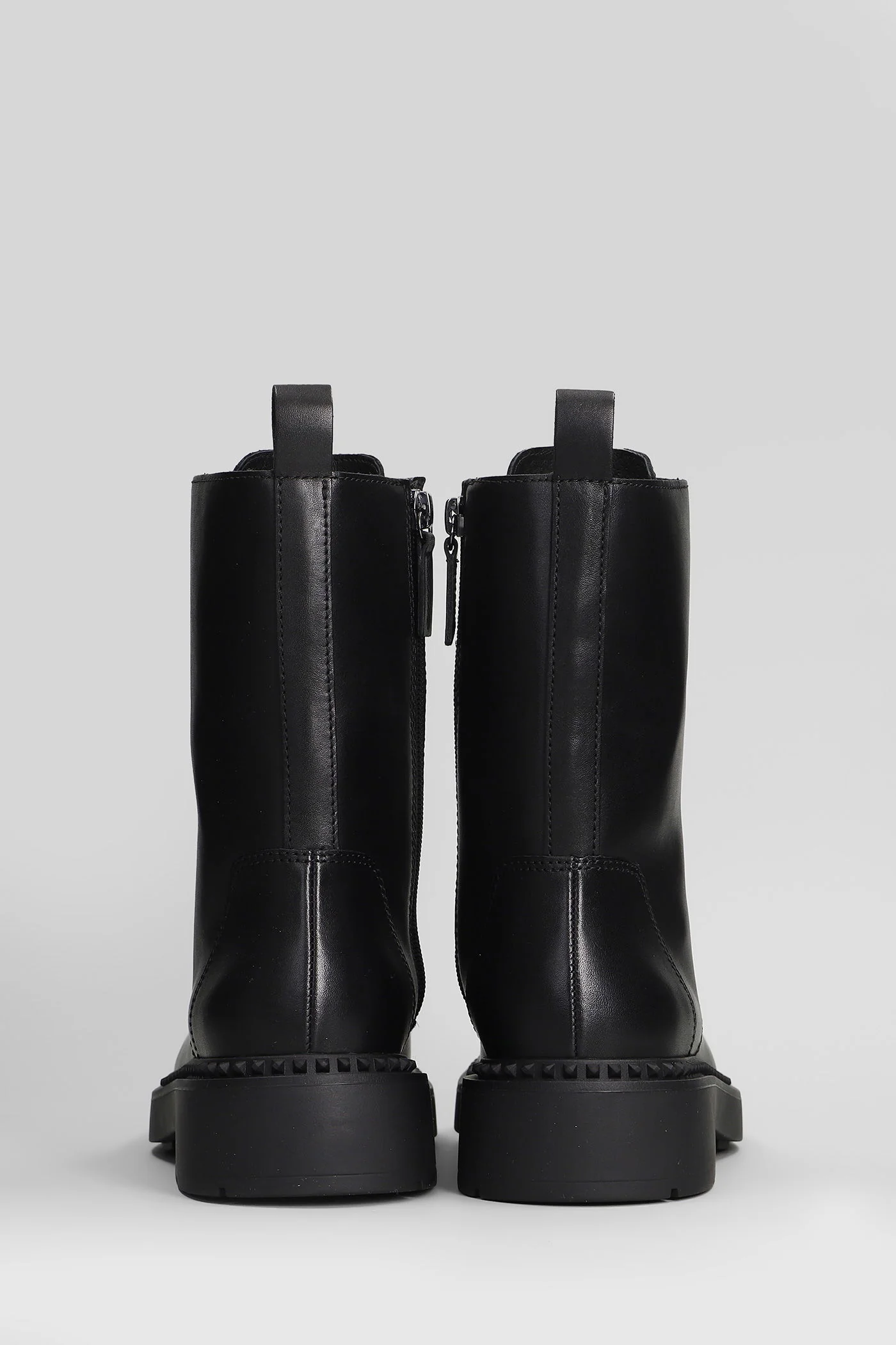 Misty Combat boots in black leather - Image 4