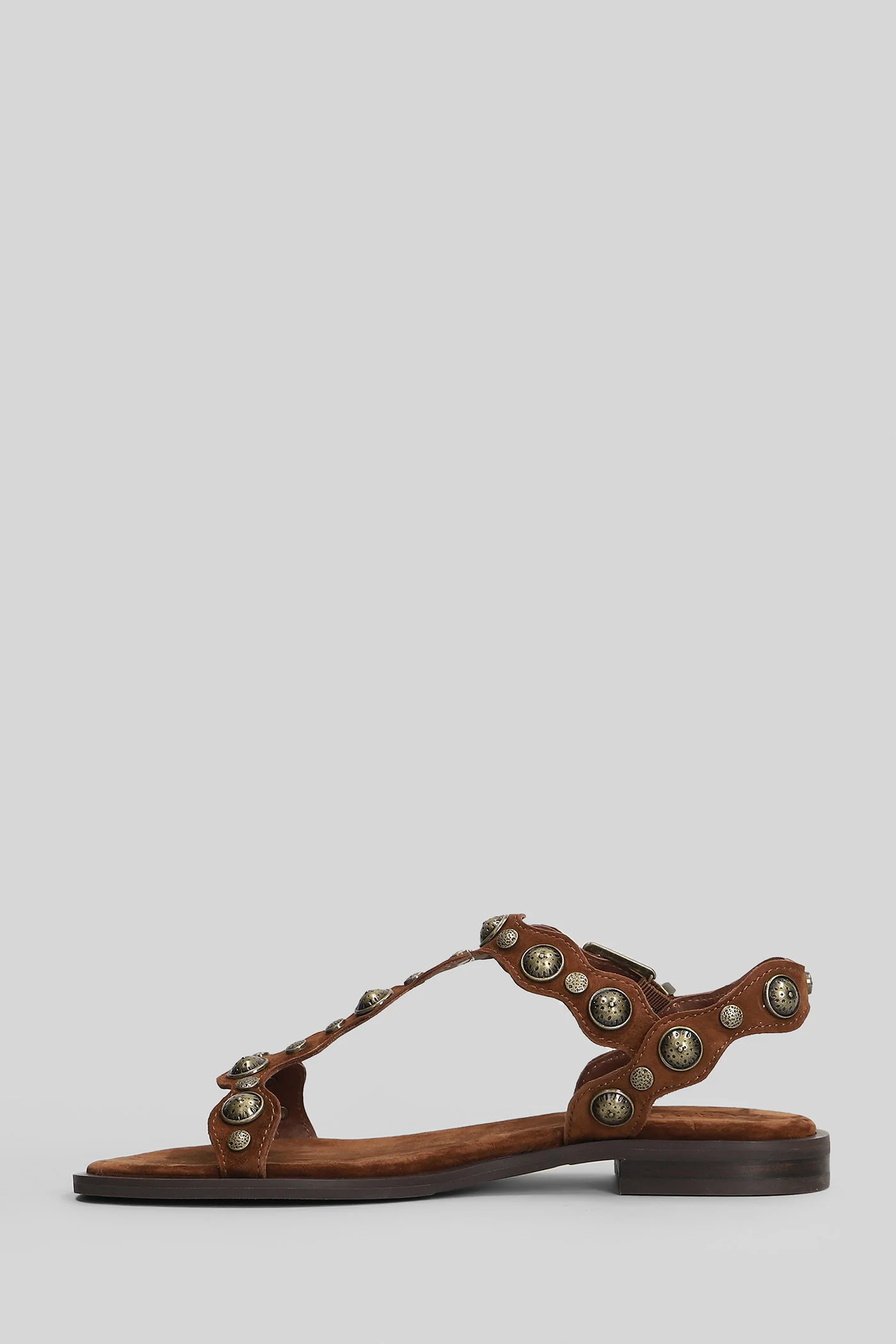 Phanny Flat sandal-slipper in leather color suede - Image 3