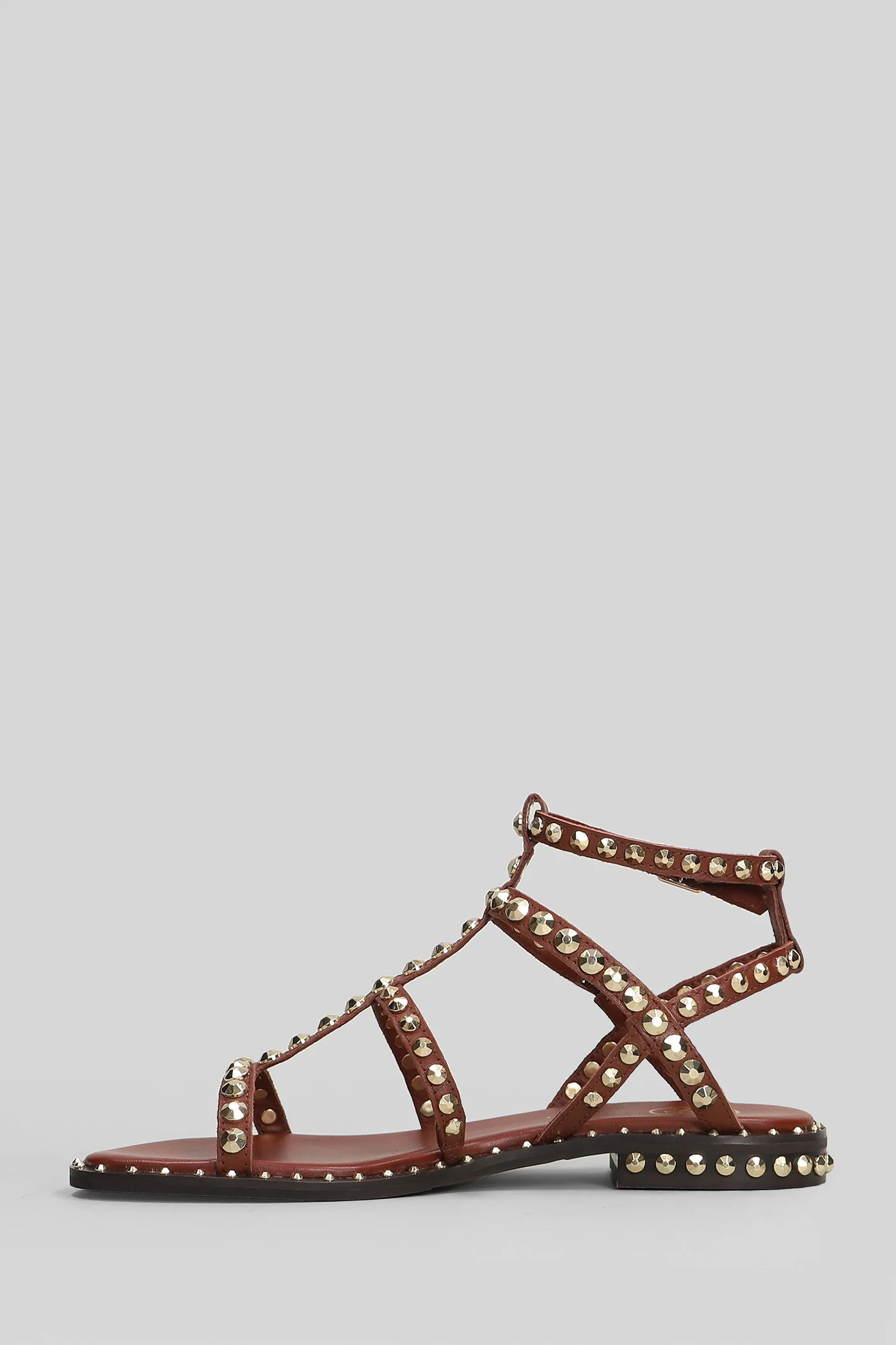 Precious Flat sandal-slipper in bordeaux leather - Image 3