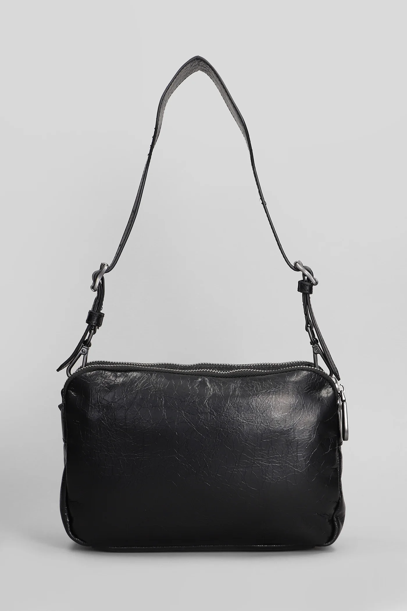 Scoopbis Shoulder bag in black leather - Image 3