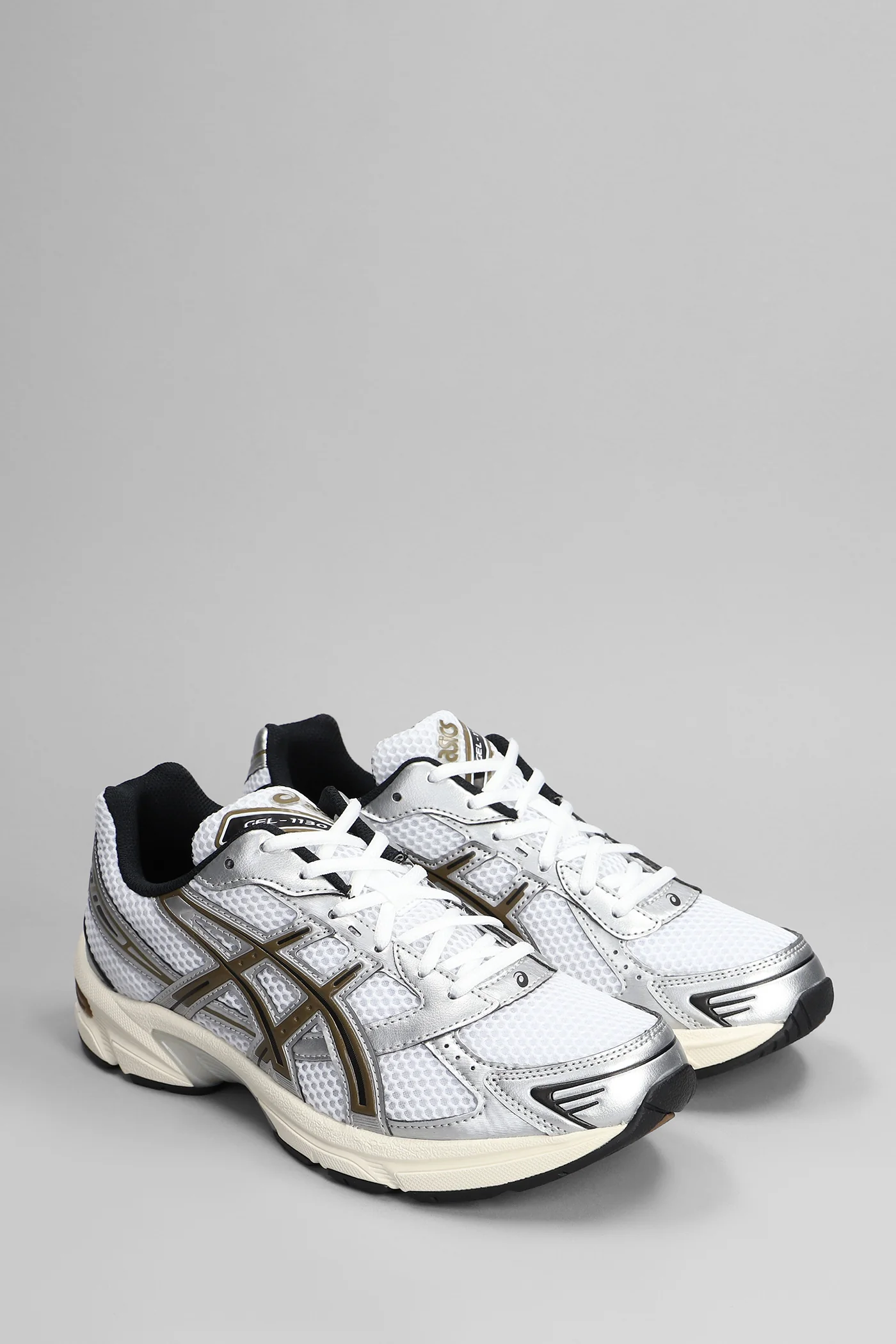 Gel-1130 Sneakers in white leather and fabric - Image 2