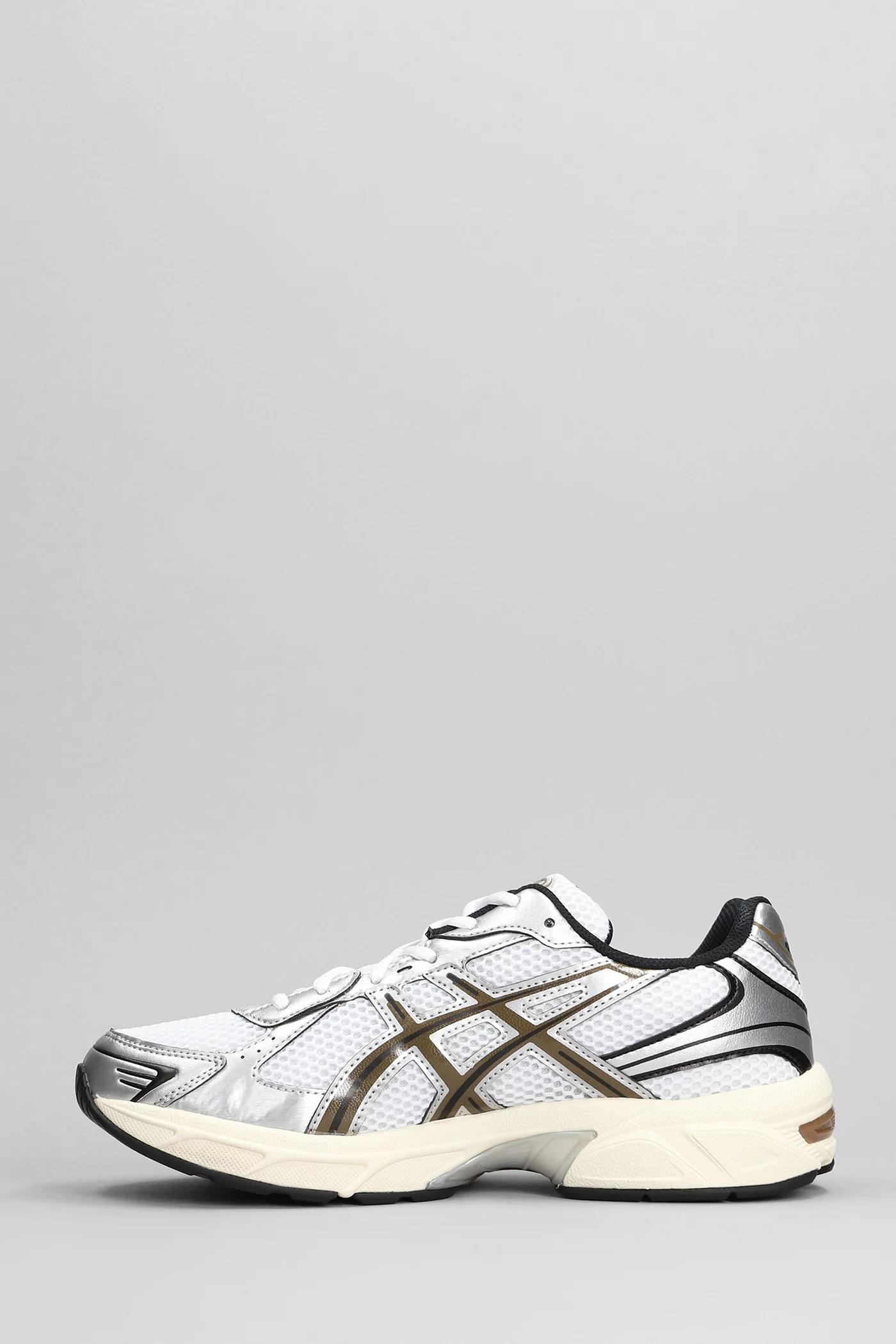 Gel-1130 Sneakers in white leather and fabric - Image 3