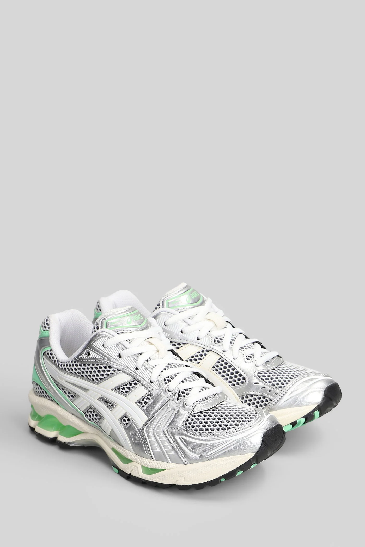 Gel-Kayano 14 Sneakers in silver leather and fabric - Image 2