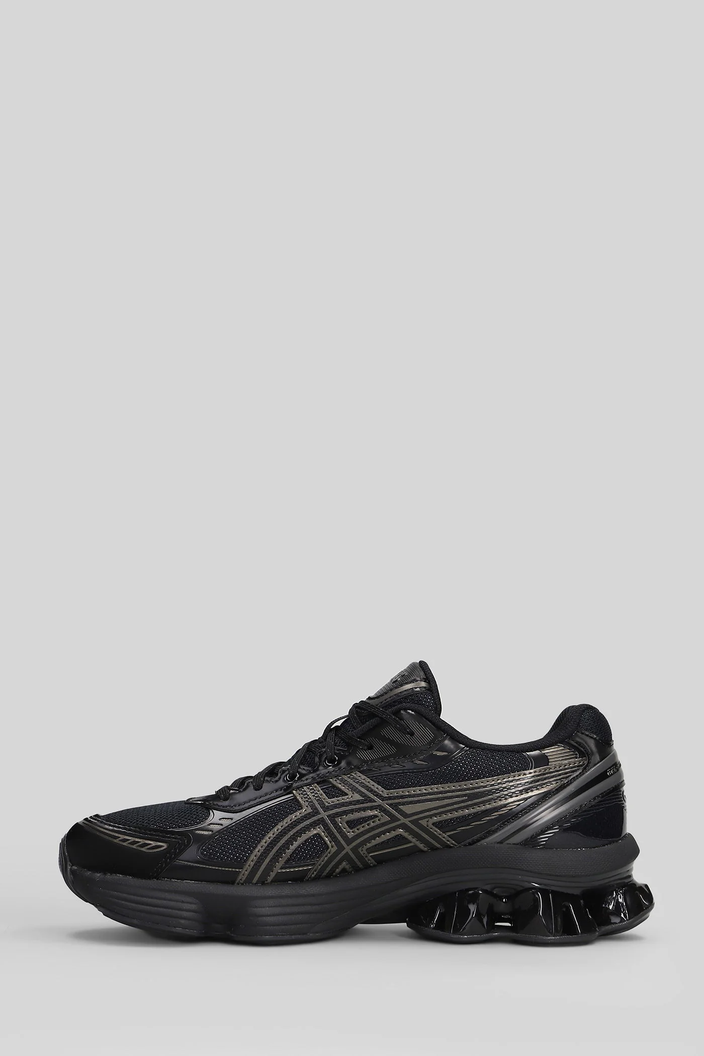 Gel-Kinetic Fluent Sneakers in black leather and fabric - Image 8