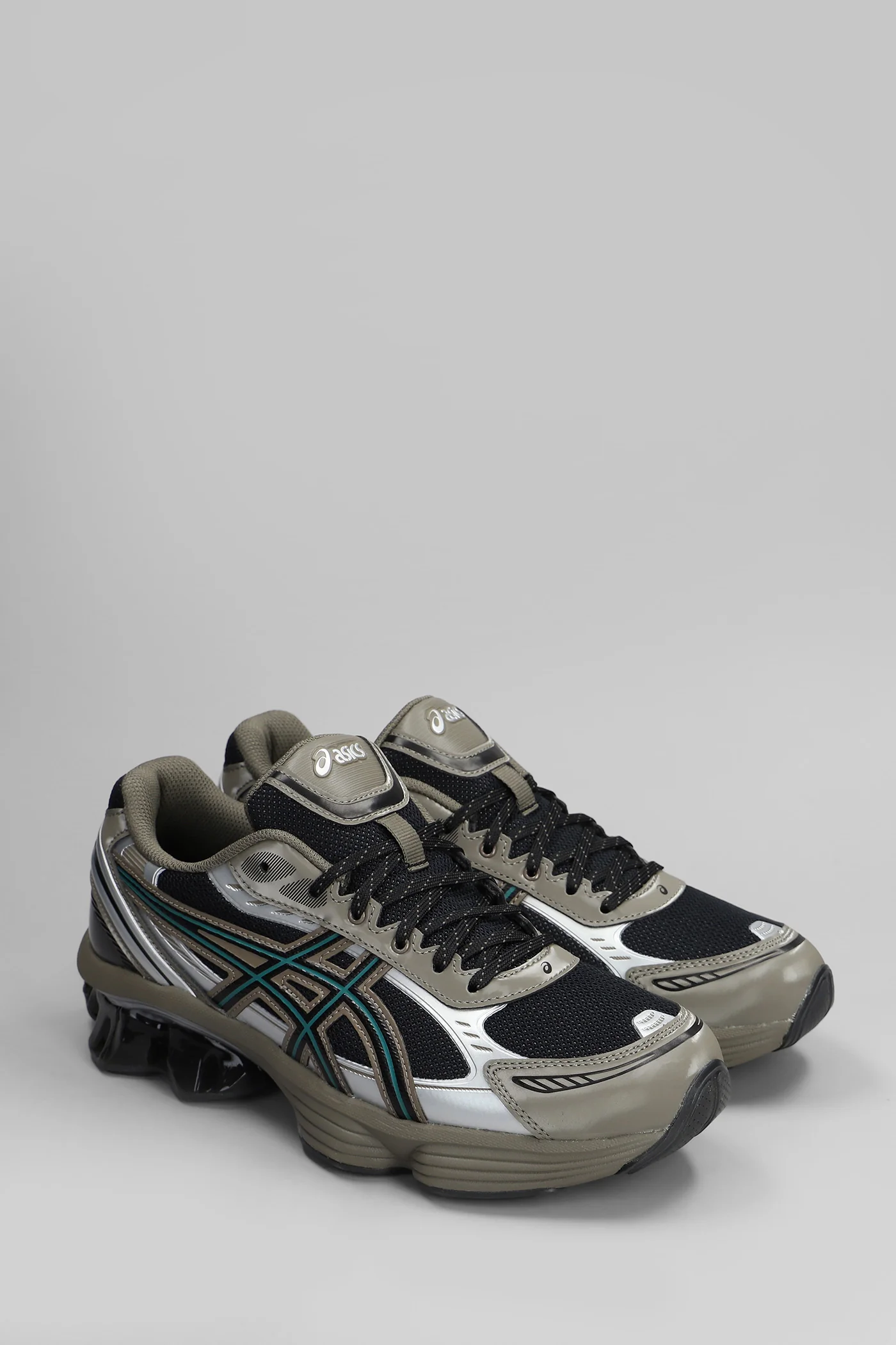 Gel-Kinetic Fluent Sneakers in taupe leather and fabric - Image 2