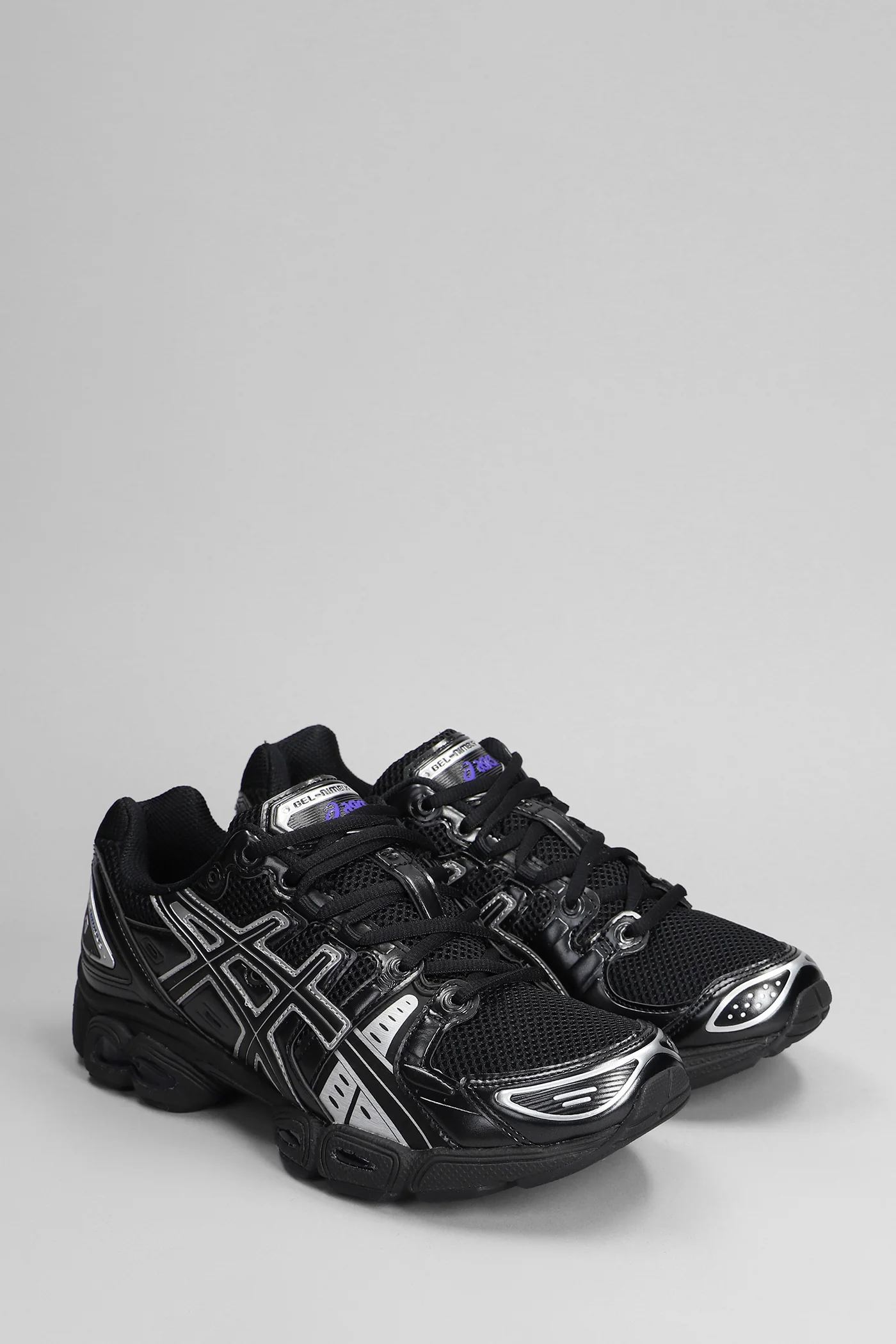 Gel-Nimbus 9 Sneakers in black leather and fabric - Image 2