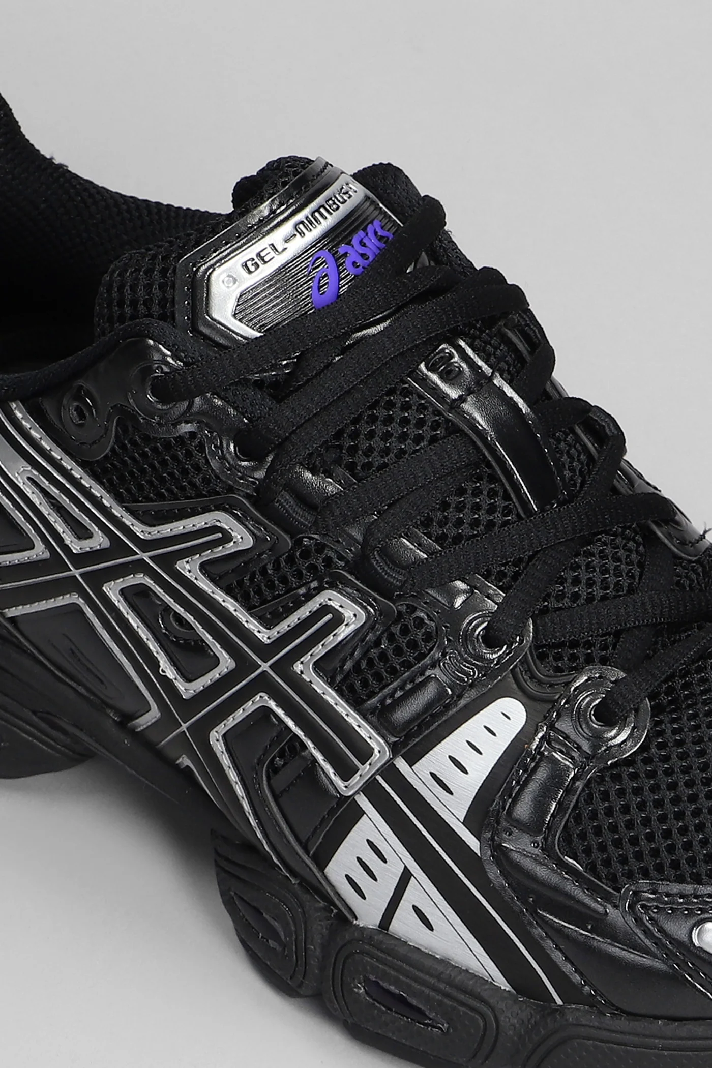 Gel-Nimbus 9 Sneakers in black leather and fabric - Image 5