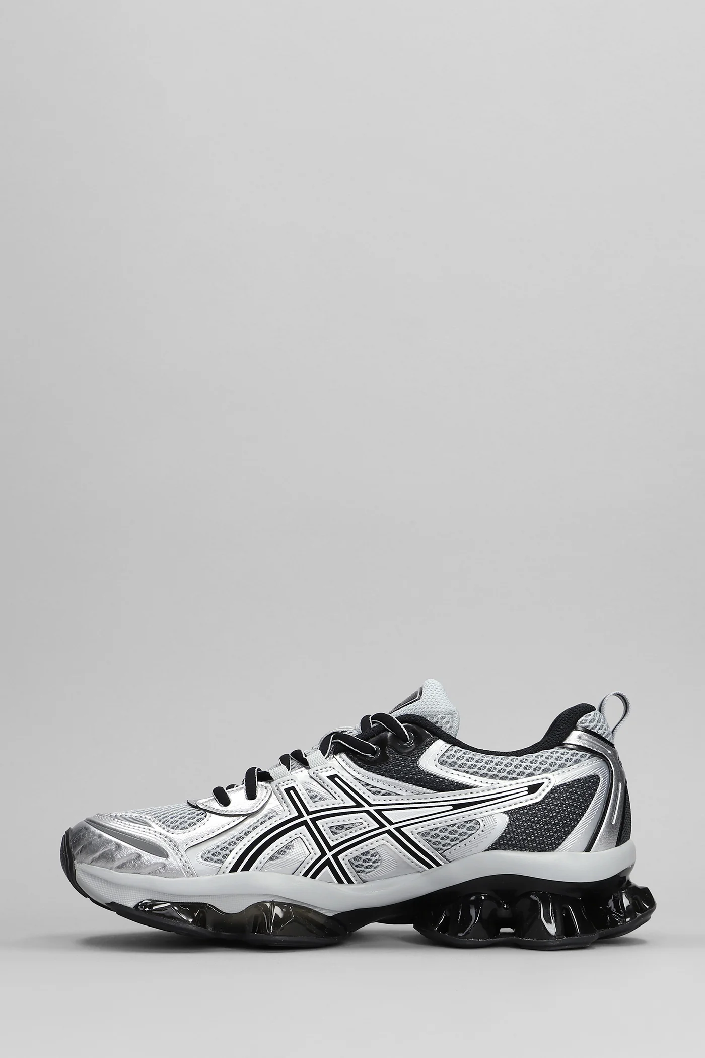 Gel-Quantum Kinetic Sneakers in silver leather and fabric - Image 3