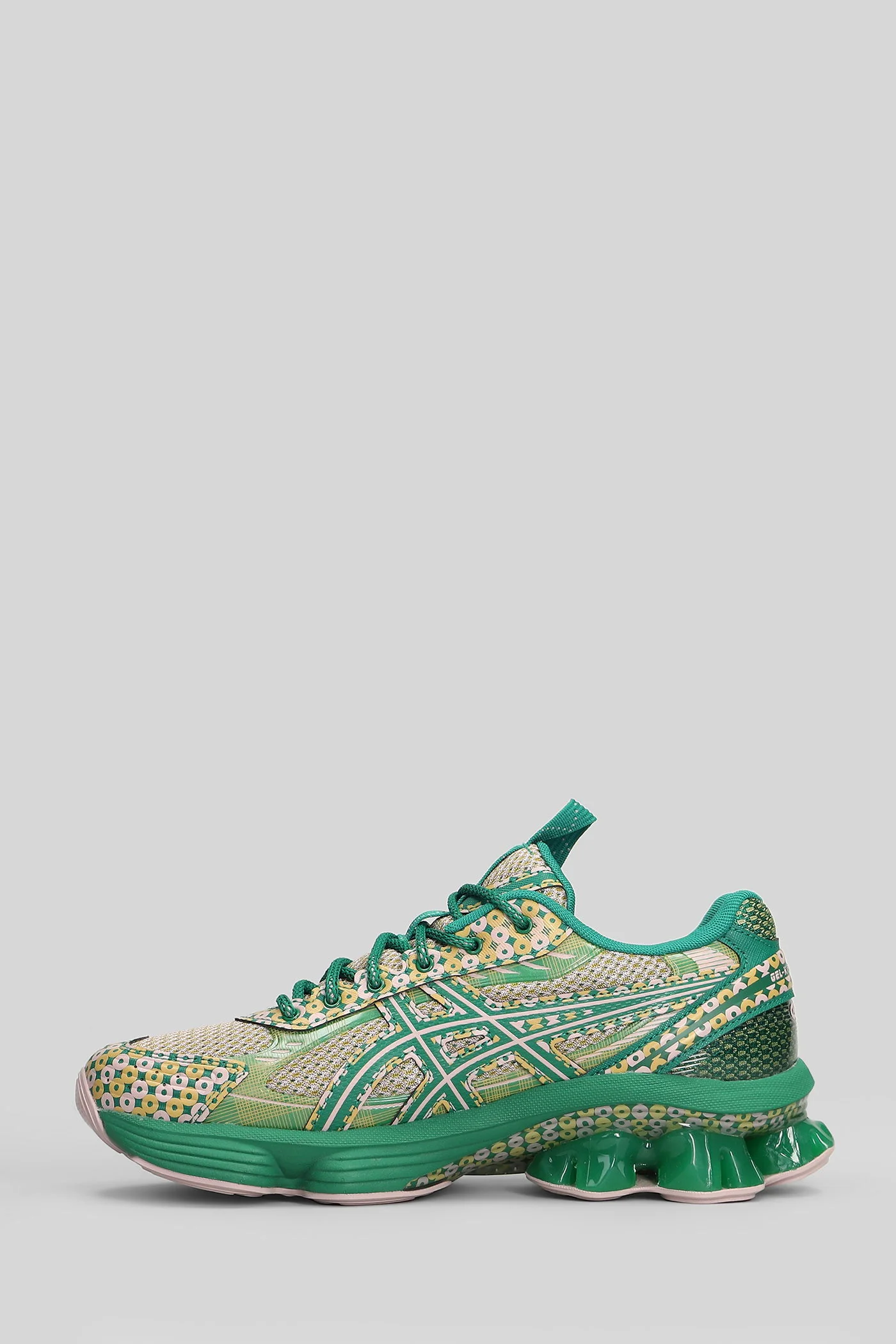 Us7-S Gel-Kinetic Sneakers in green leather and fabric - Image 3