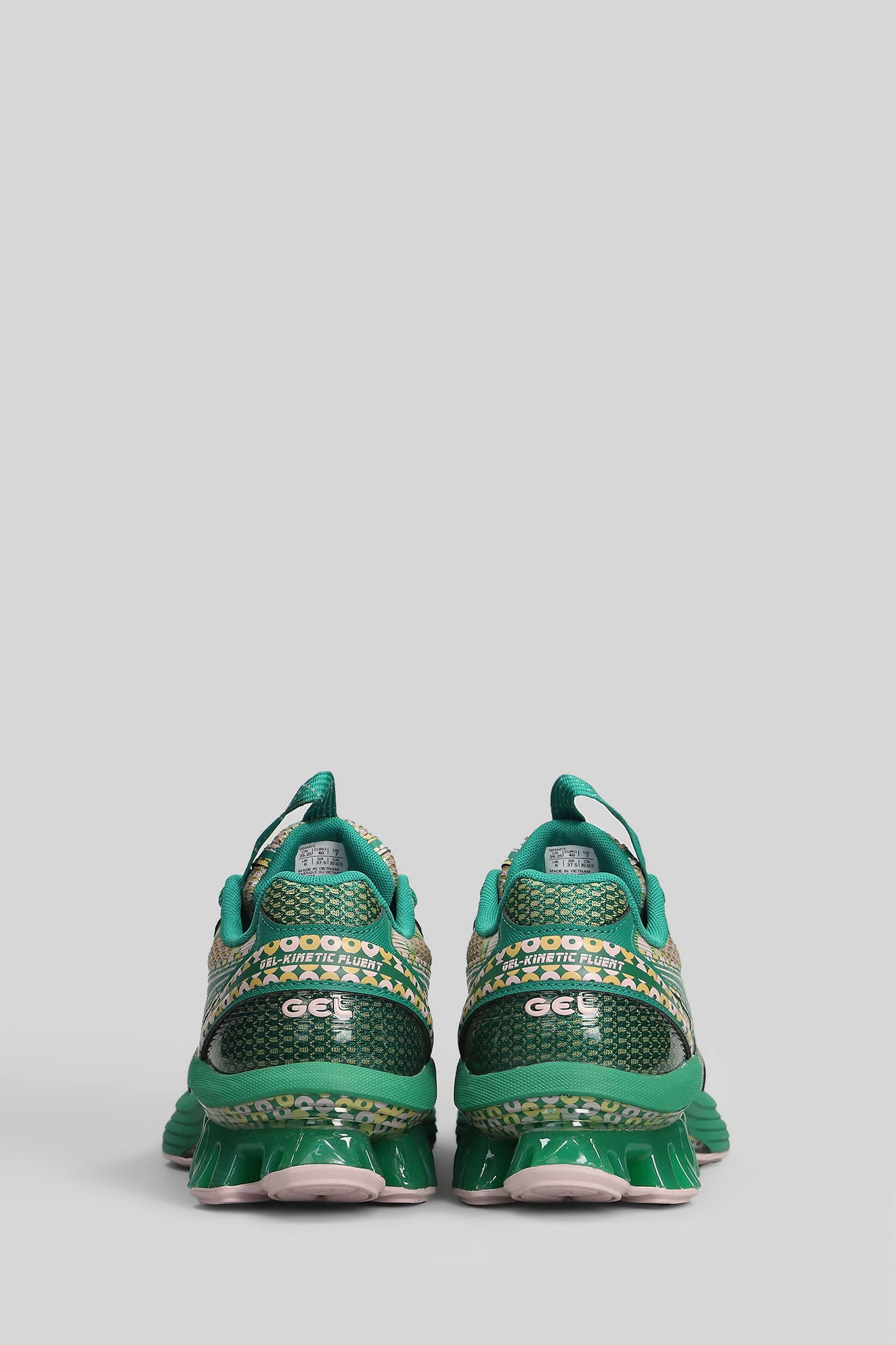 Us7-S Gel-Kinetic Sneakers in green leather and fabric - Image 4