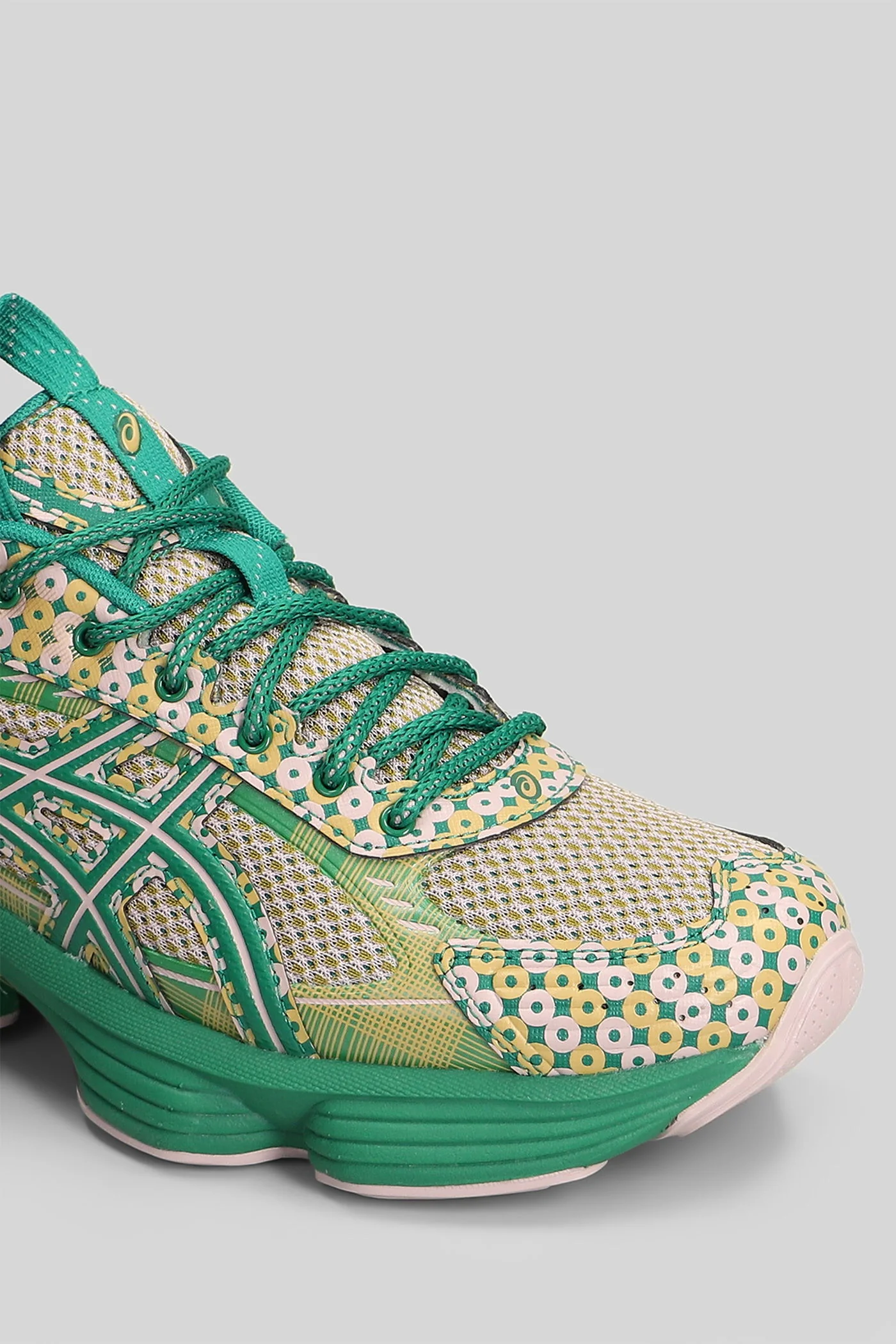 Us7-S Gel-Kinetic Sneakers in green leather and fabric - Image 5