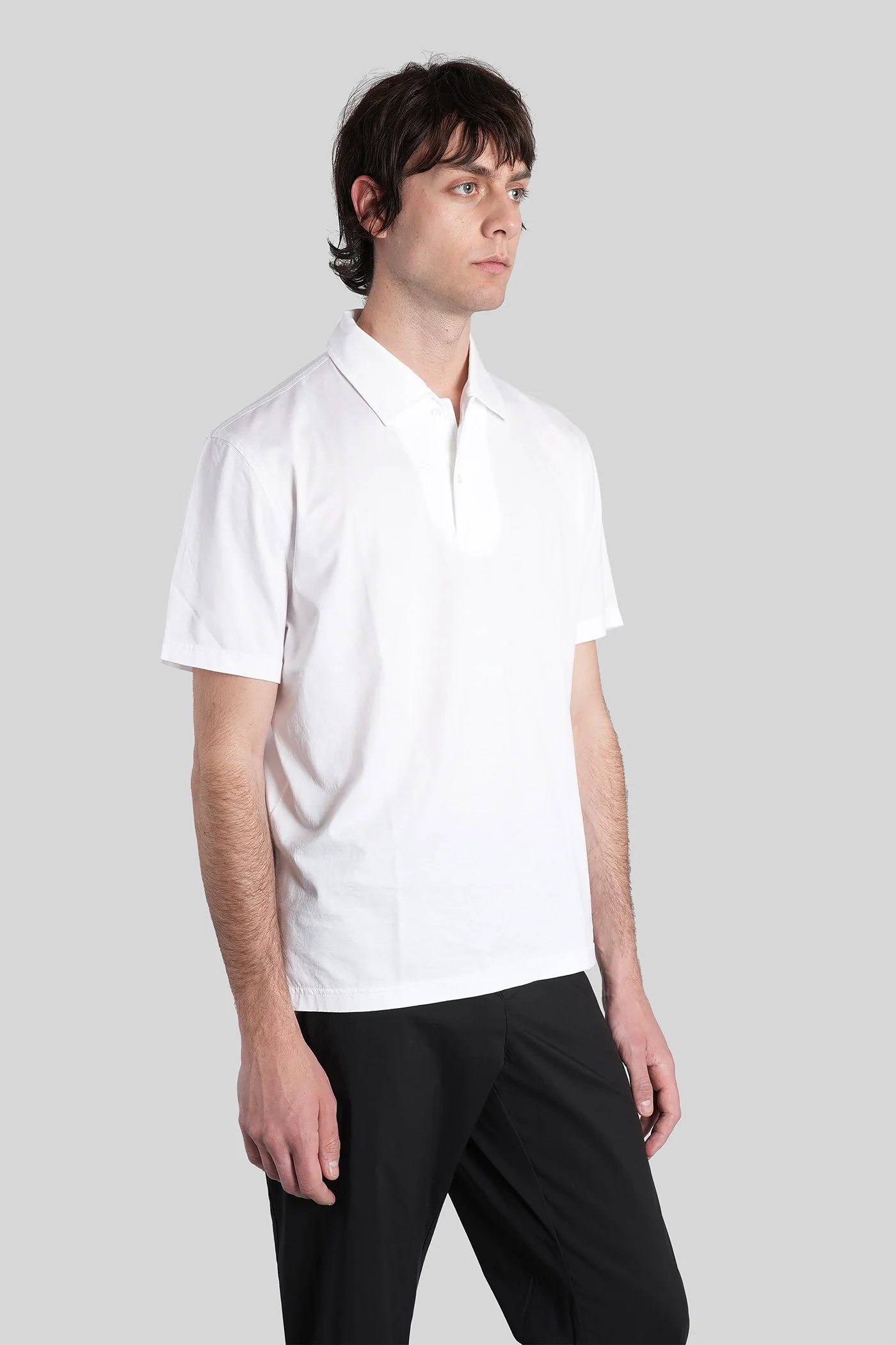 Ay15 Polo in white cotton - Image 4
