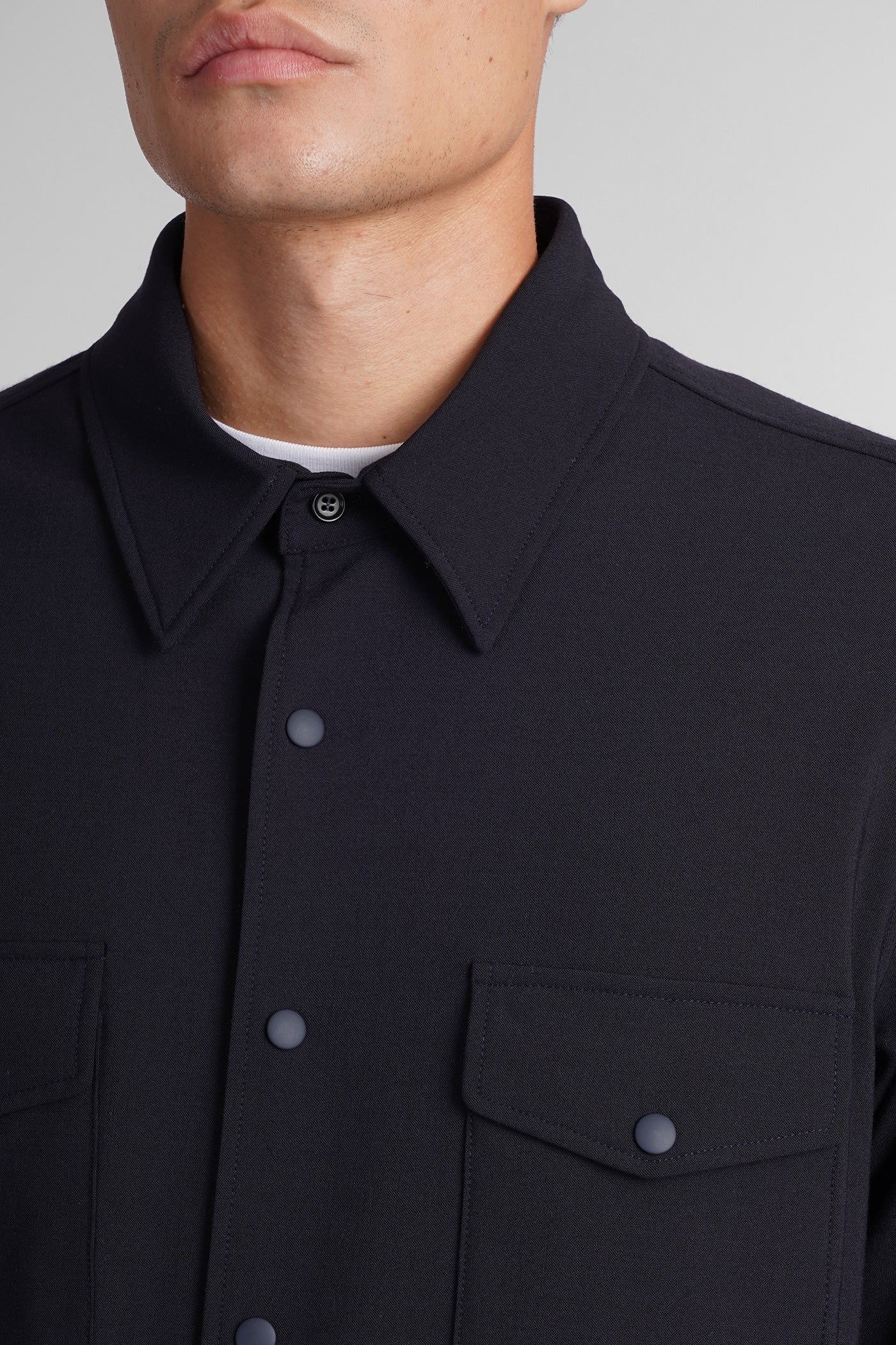Camicia doppia Shirt in blue polyester - Image 5