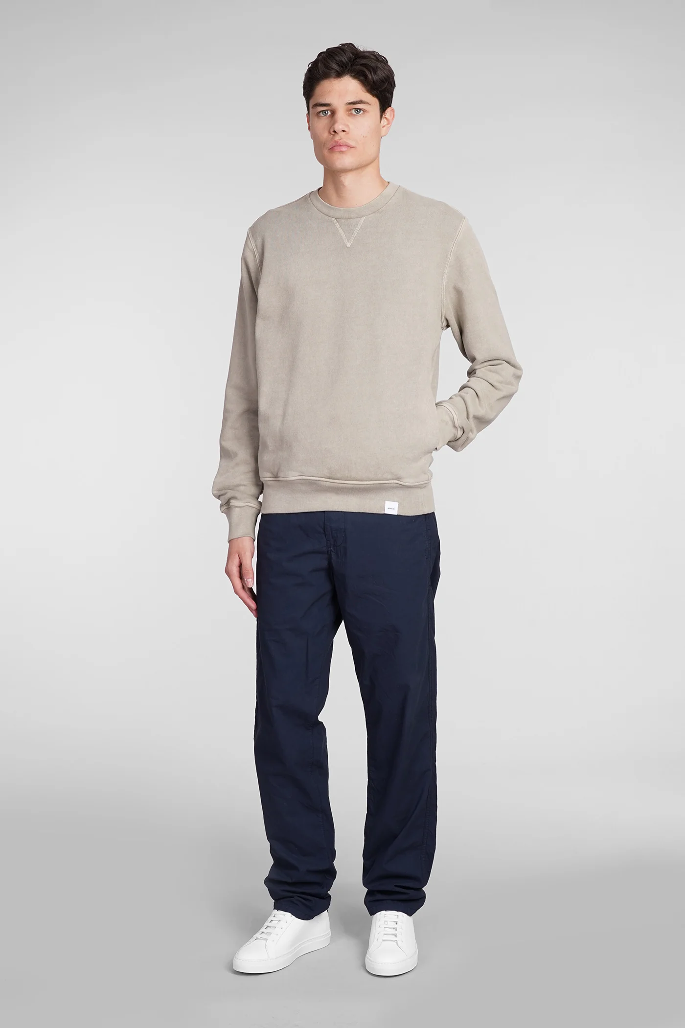 Felpa AY40 Sweatshirt in beige cotton - Image 2