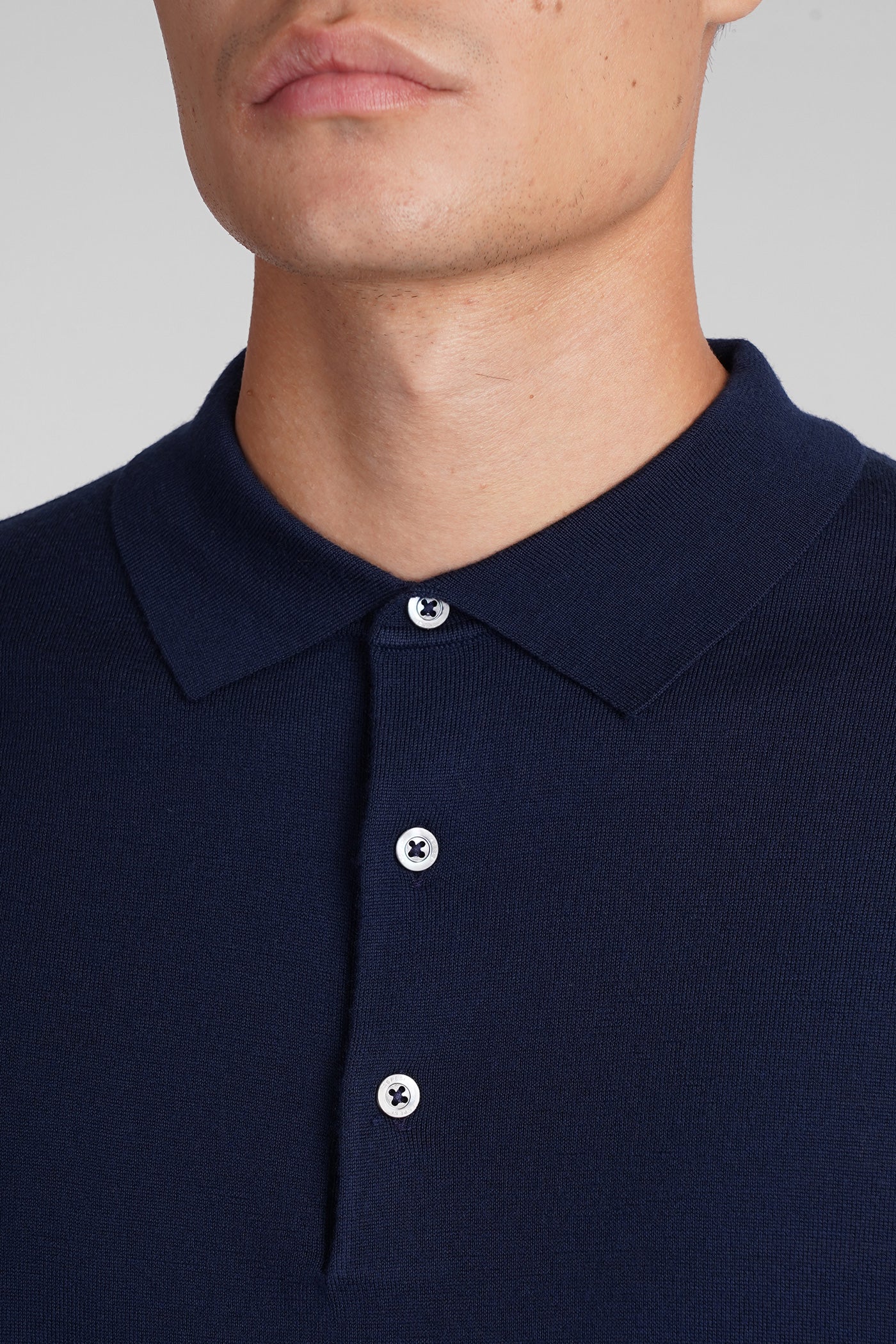 M197 Polo in blue wool - Image 5
