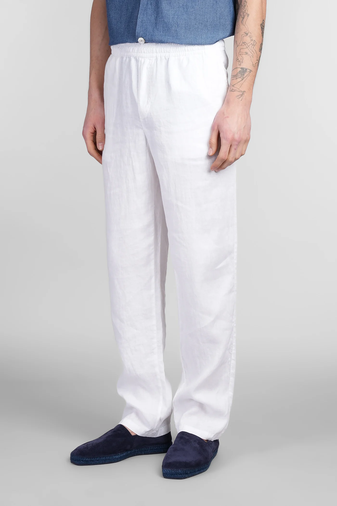 Ventura Pants in white linen - Image 4