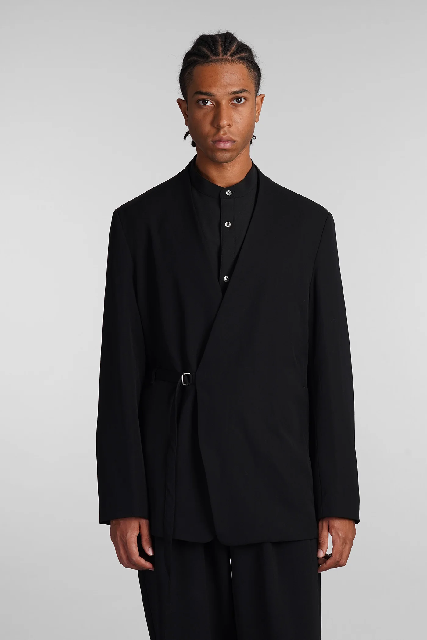 Blazer in black wool