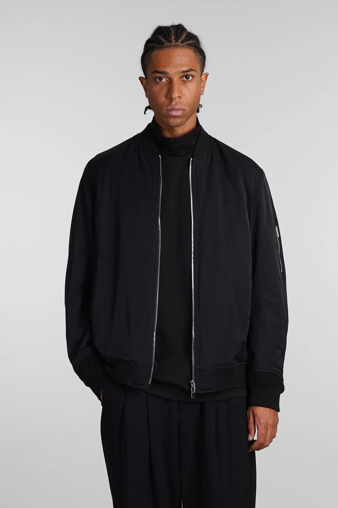 Bomber Jacket in black nylon