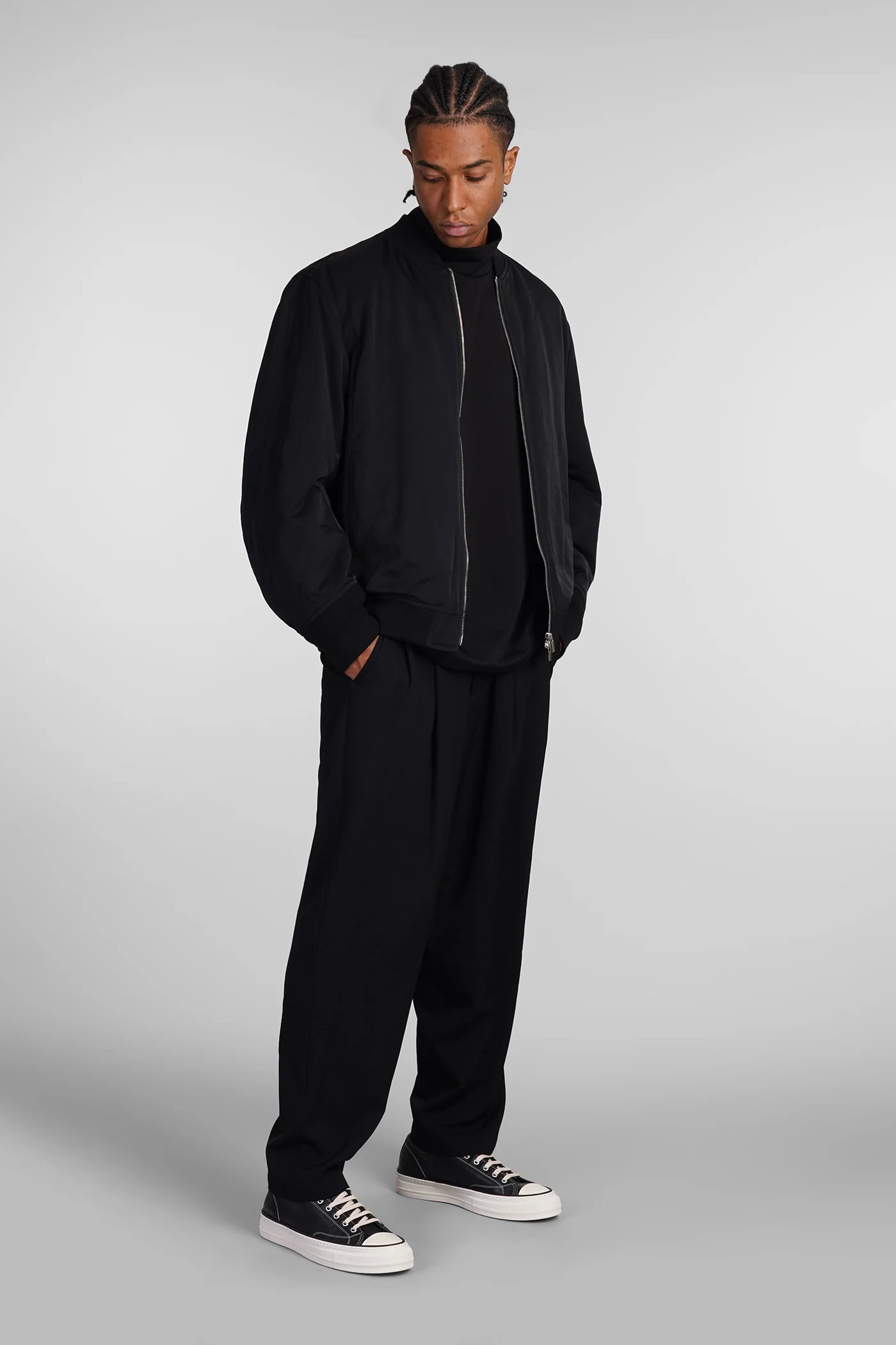 Bomber Jacket in black nylon - Image 2