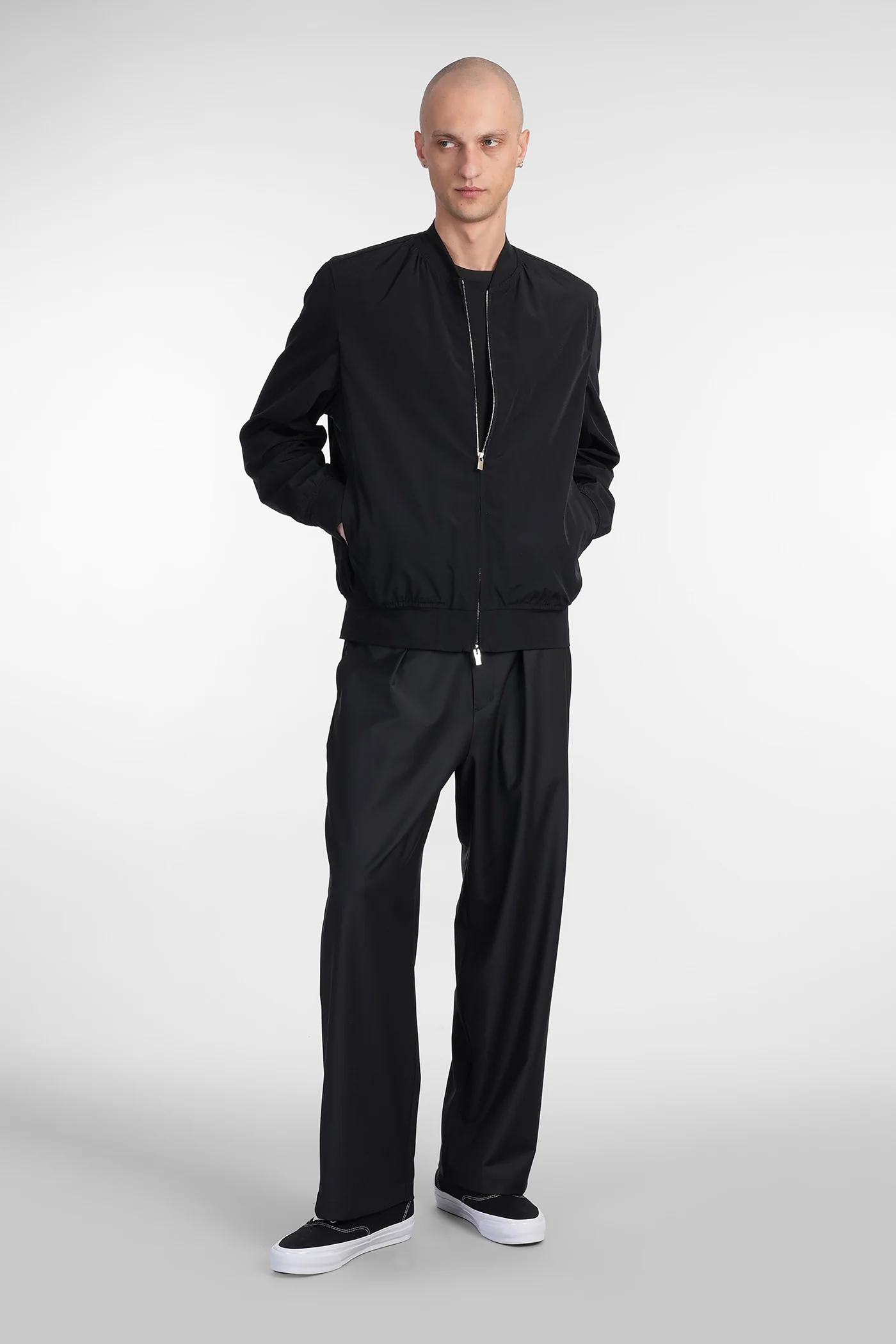 Bomber Jacket in black nylon - Image 2