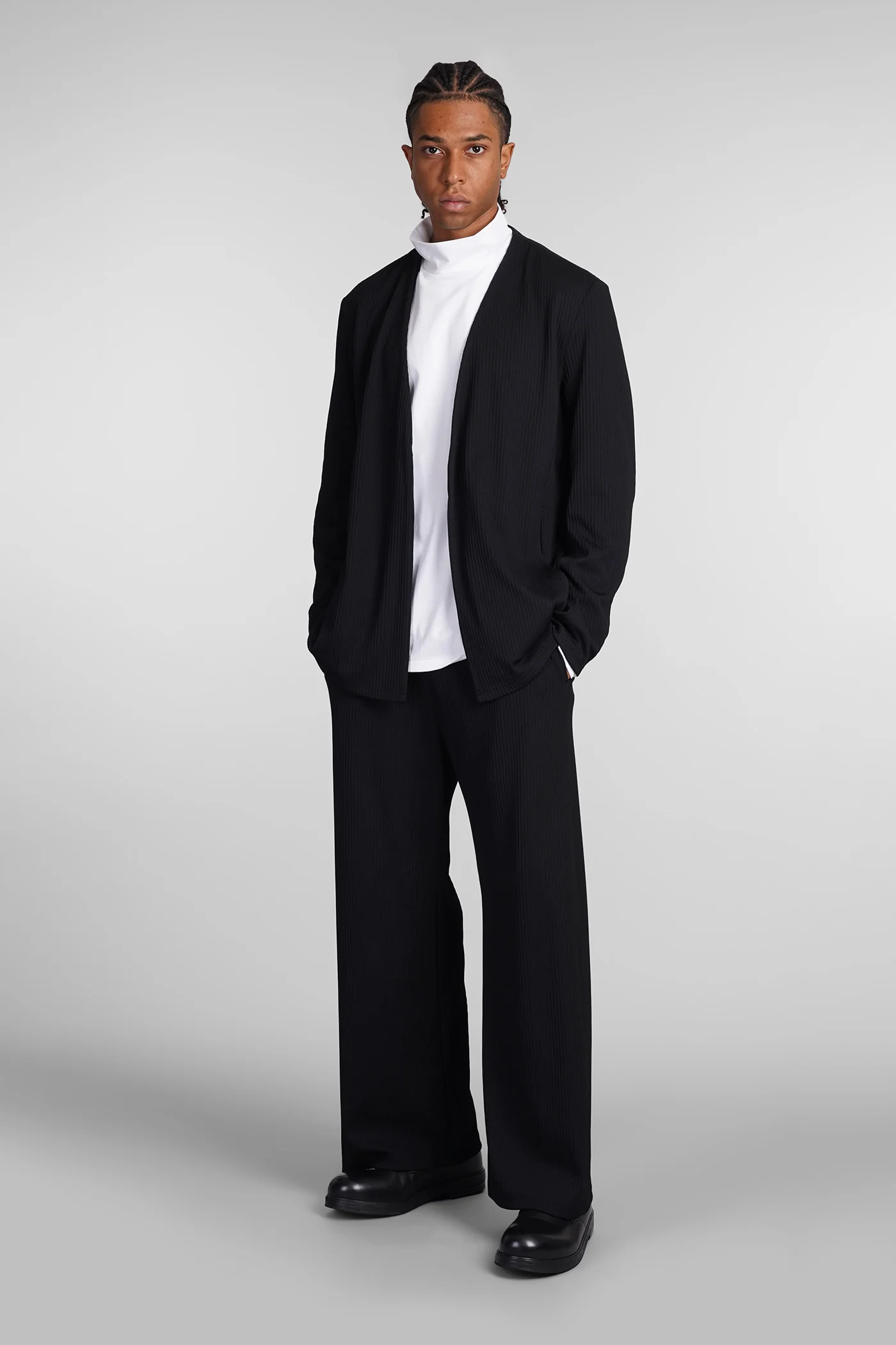 Cardigan in black polyester - Image 2