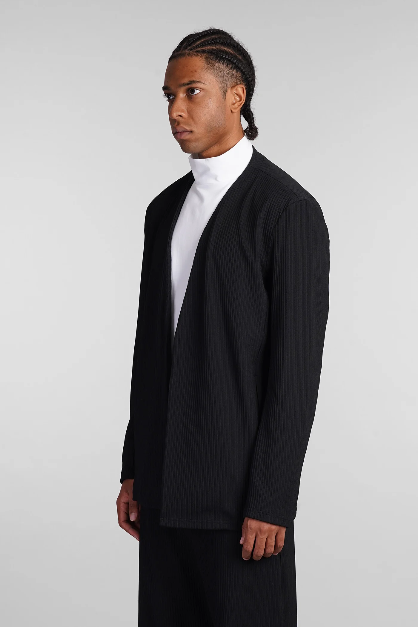 Cardigan in black polyester - Image 4