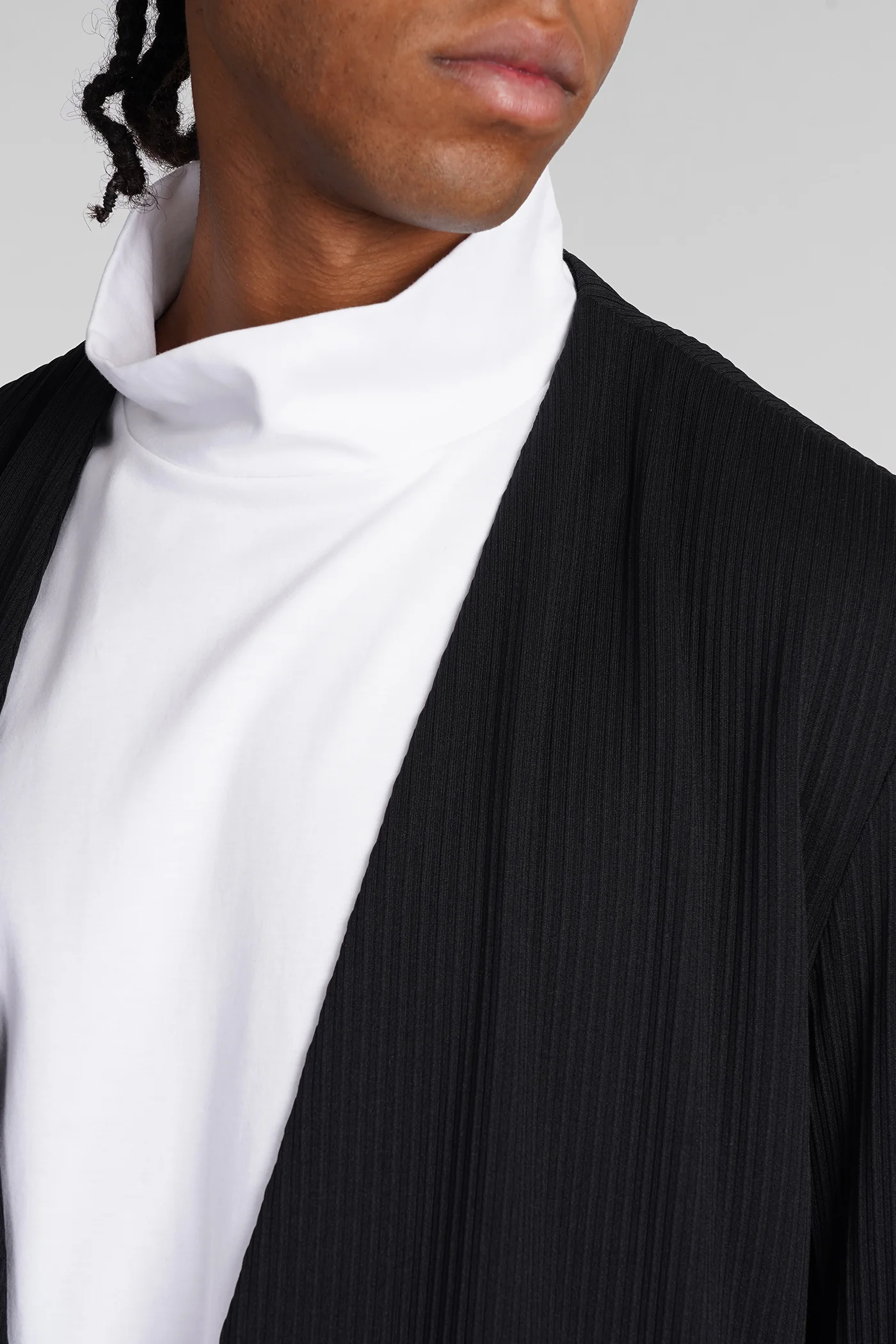 Cardigan in black polyester - Image 5