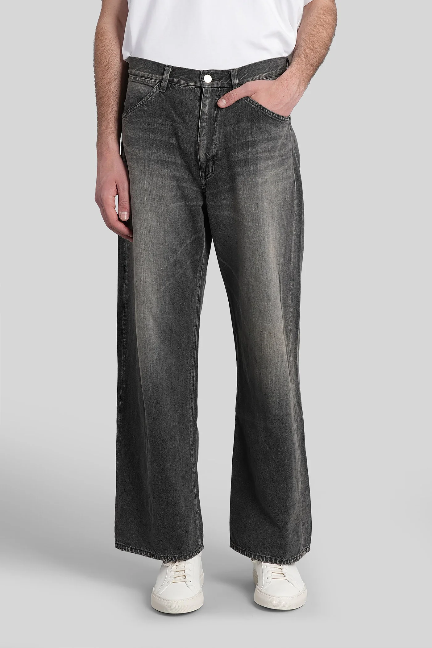 Jeans in black cotton