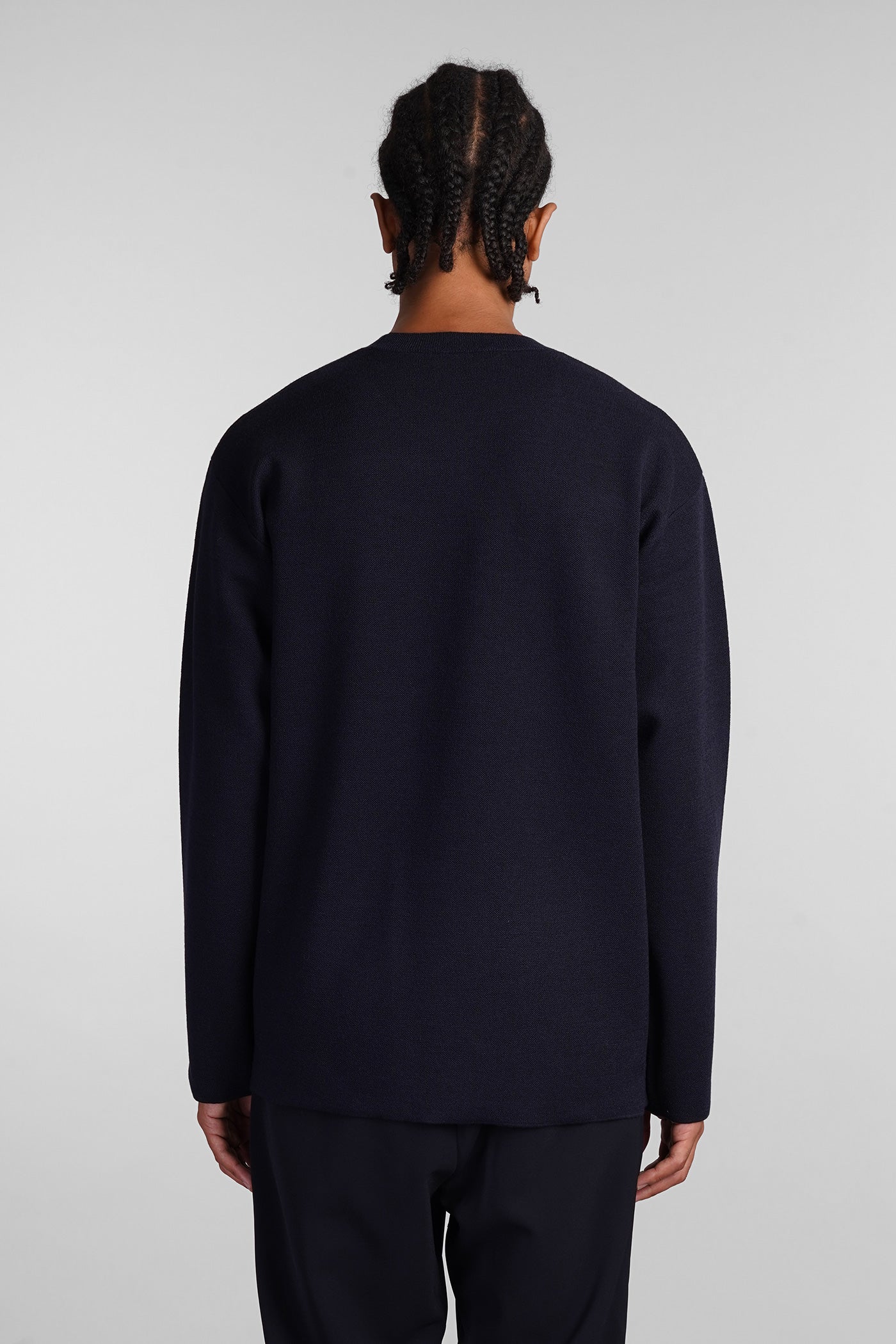 Knitwear in blue wool - Image 3