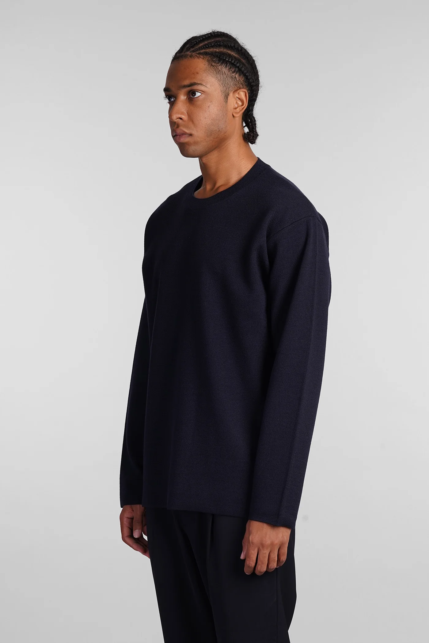 Knitwear in blue wool - Image 4