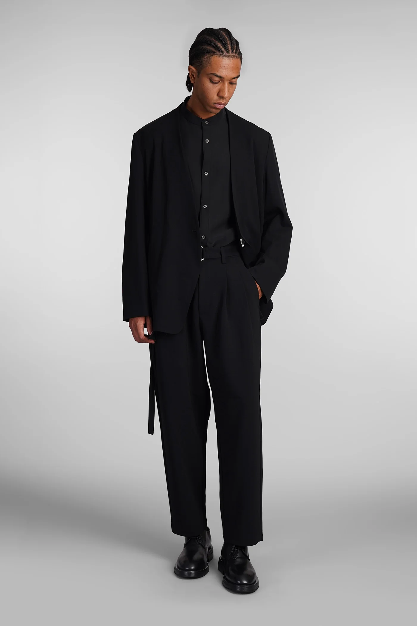 Pants in black polyester - Image 2
