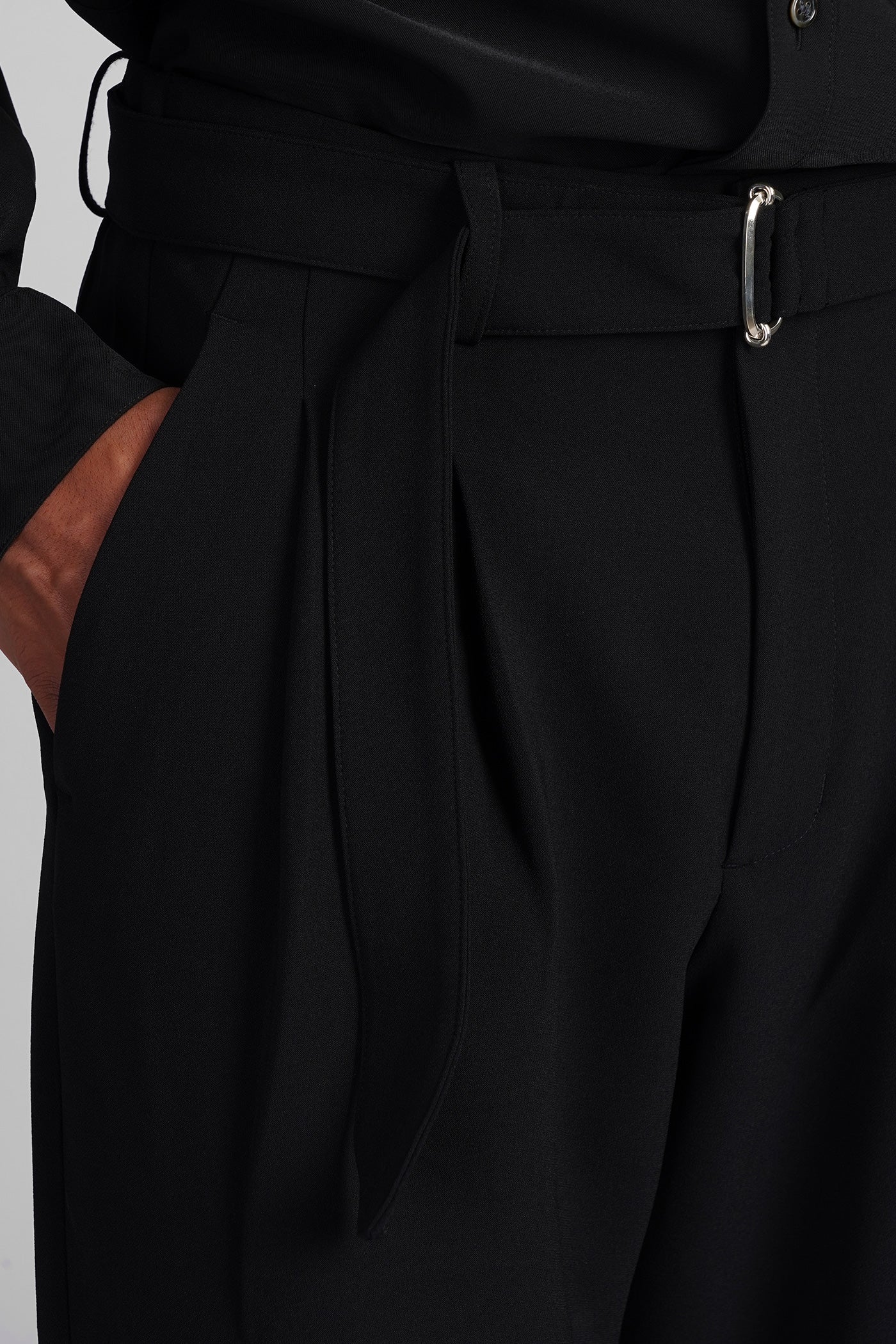 Pants in black polyester - Image 5