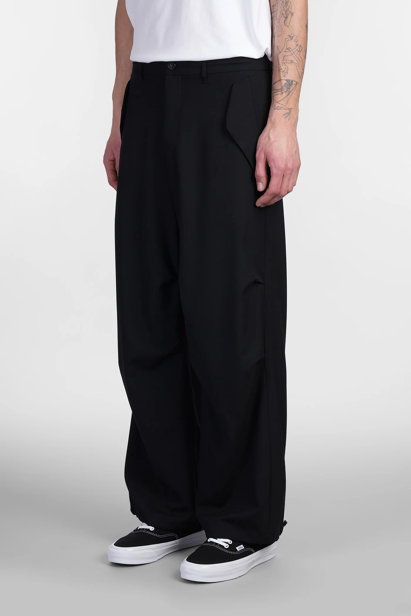 Pants in black wool - Image 4