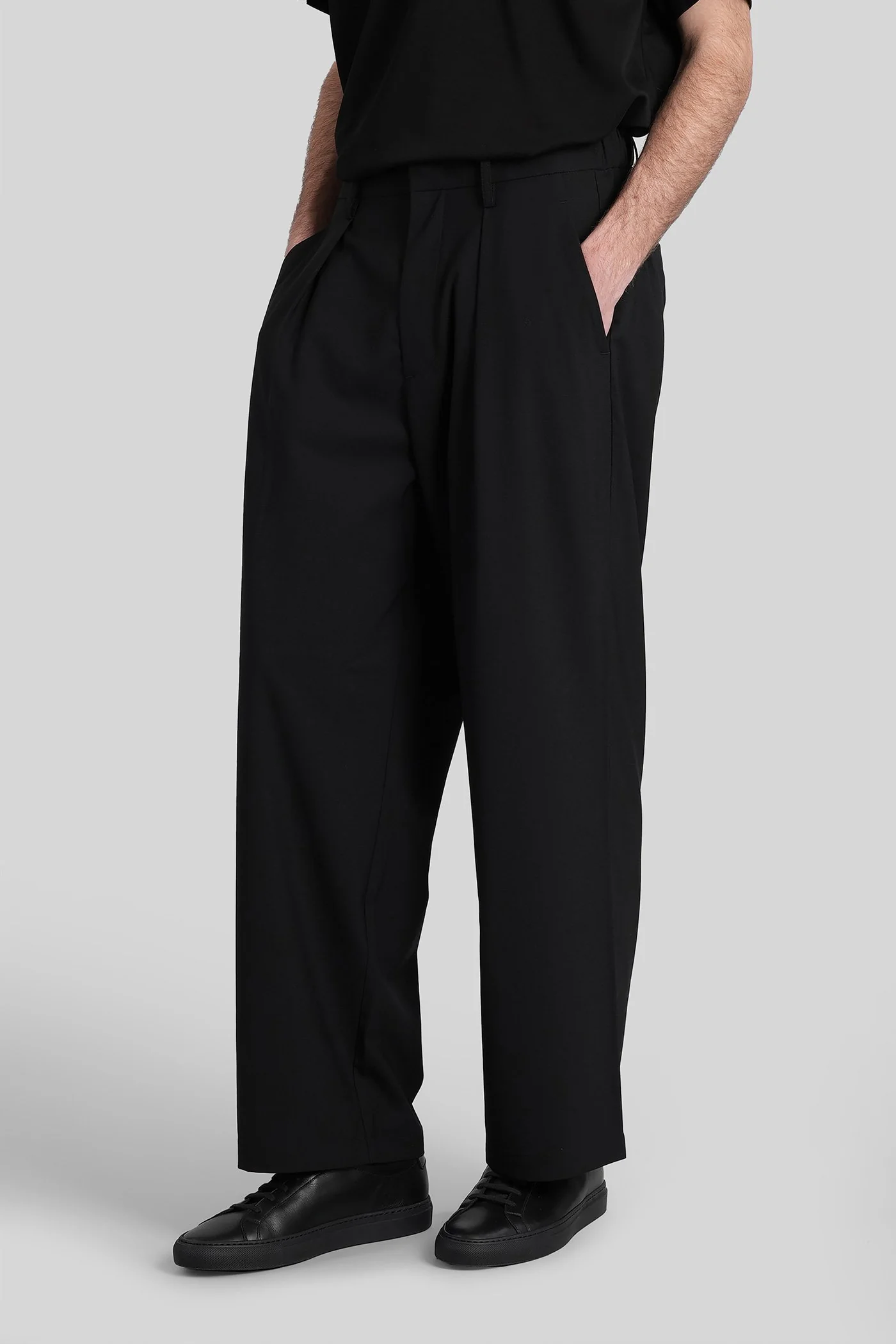Pants in black wool - Image 4