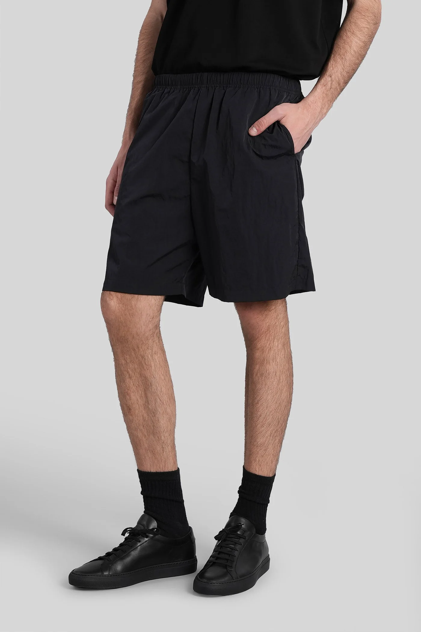 Shorts in black nylon - Image 4