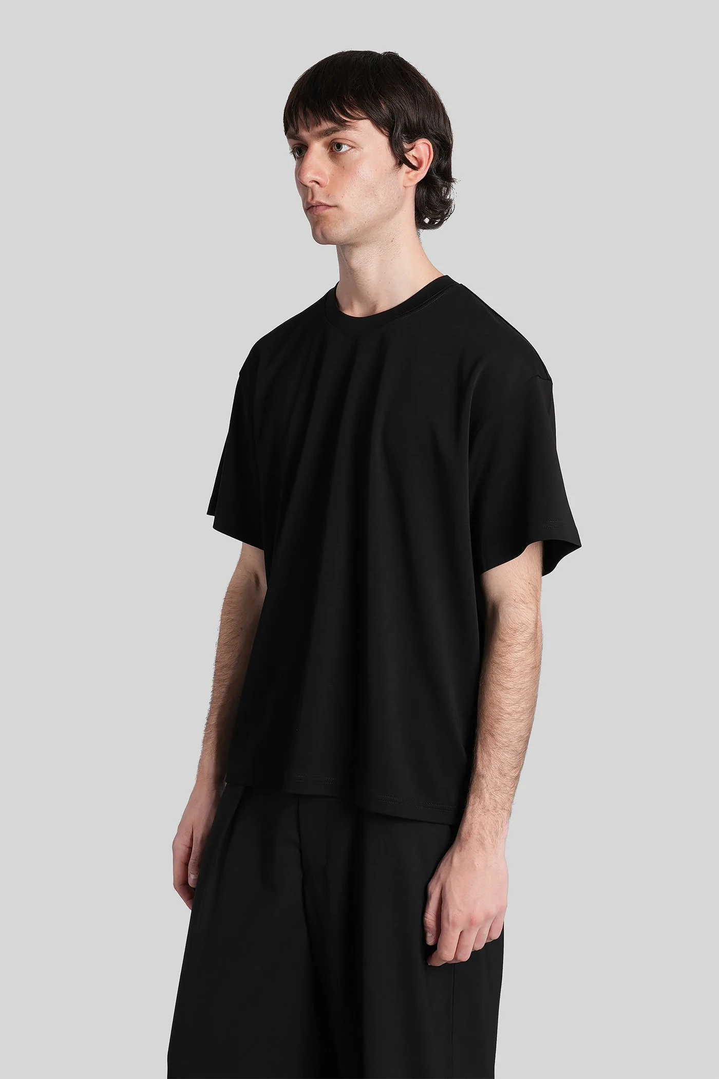 T-Shirt in black cotton - Image 4