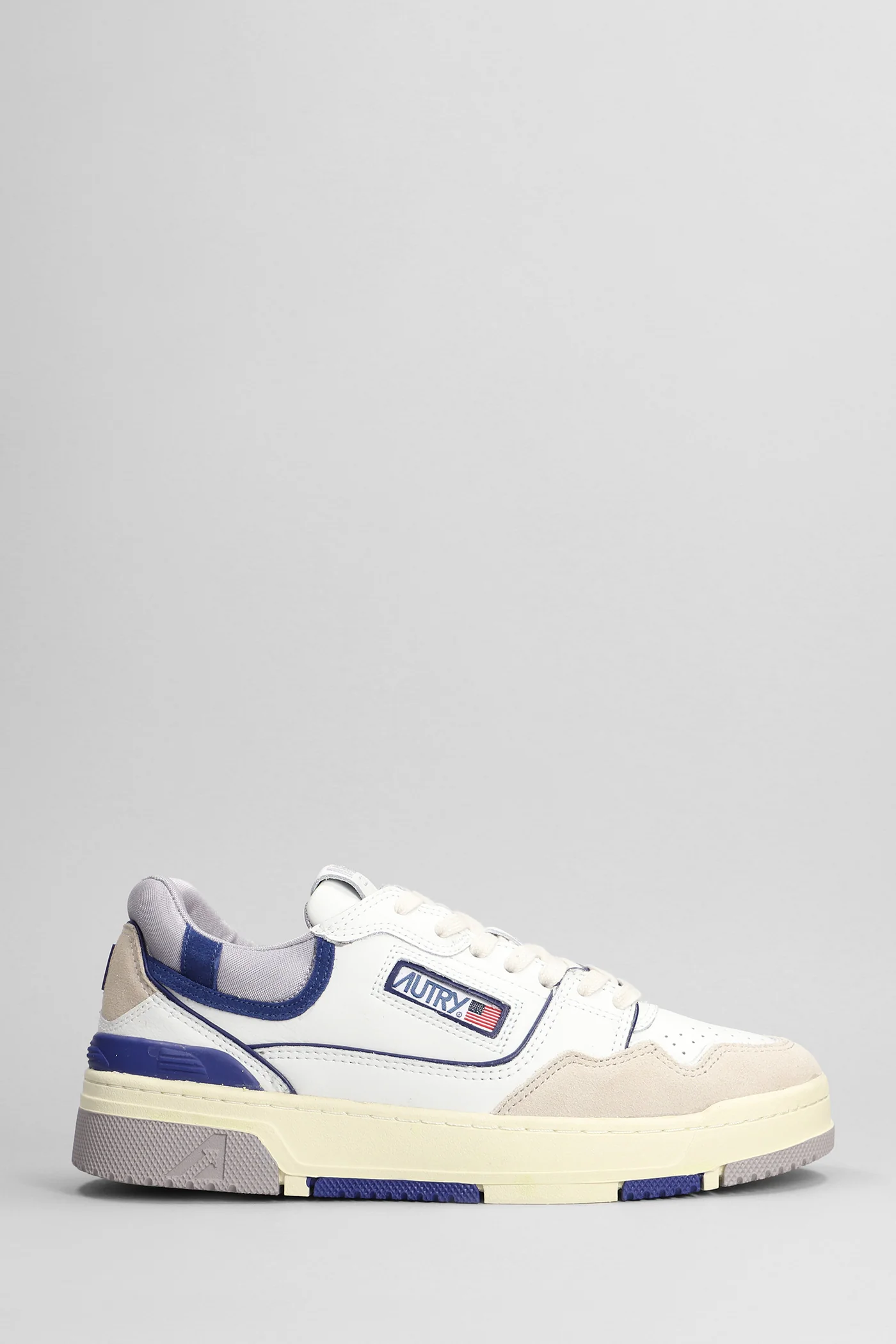 Clc Low Sneakers in white suede and leather