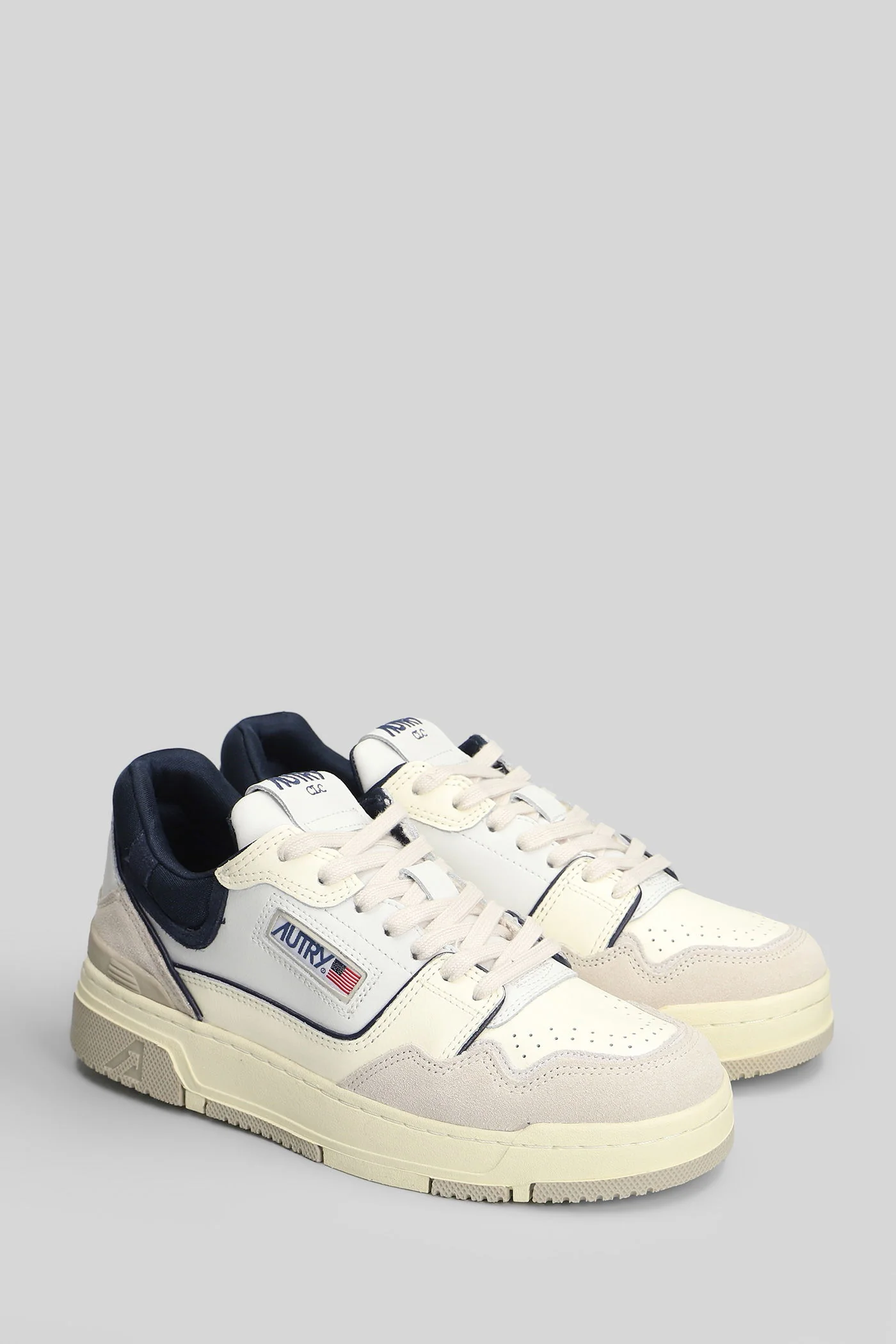 Clc Low Sneakers in white suede and leather - Image 2