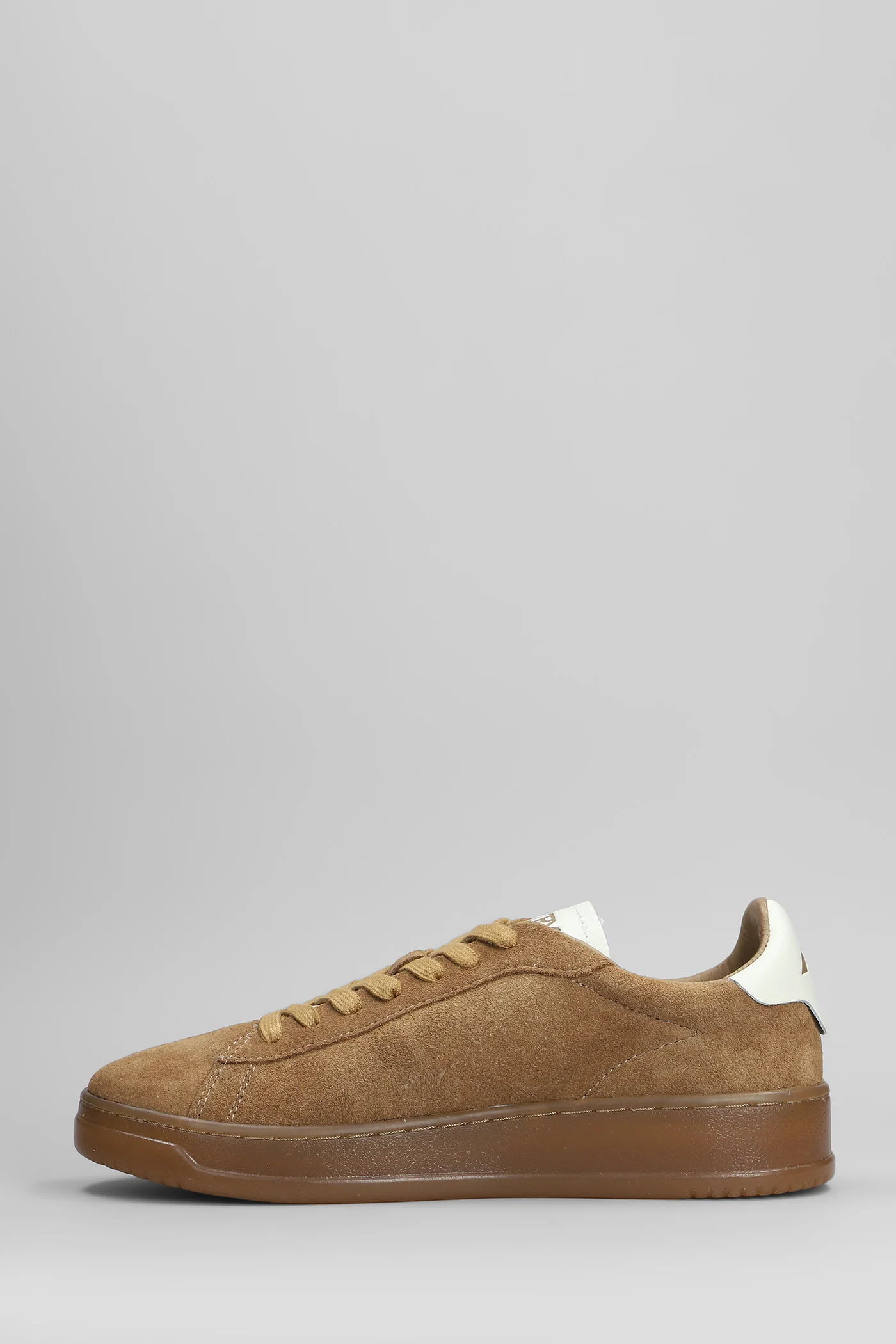 Dallas Low Sneakers in Camel suede - Image 3
