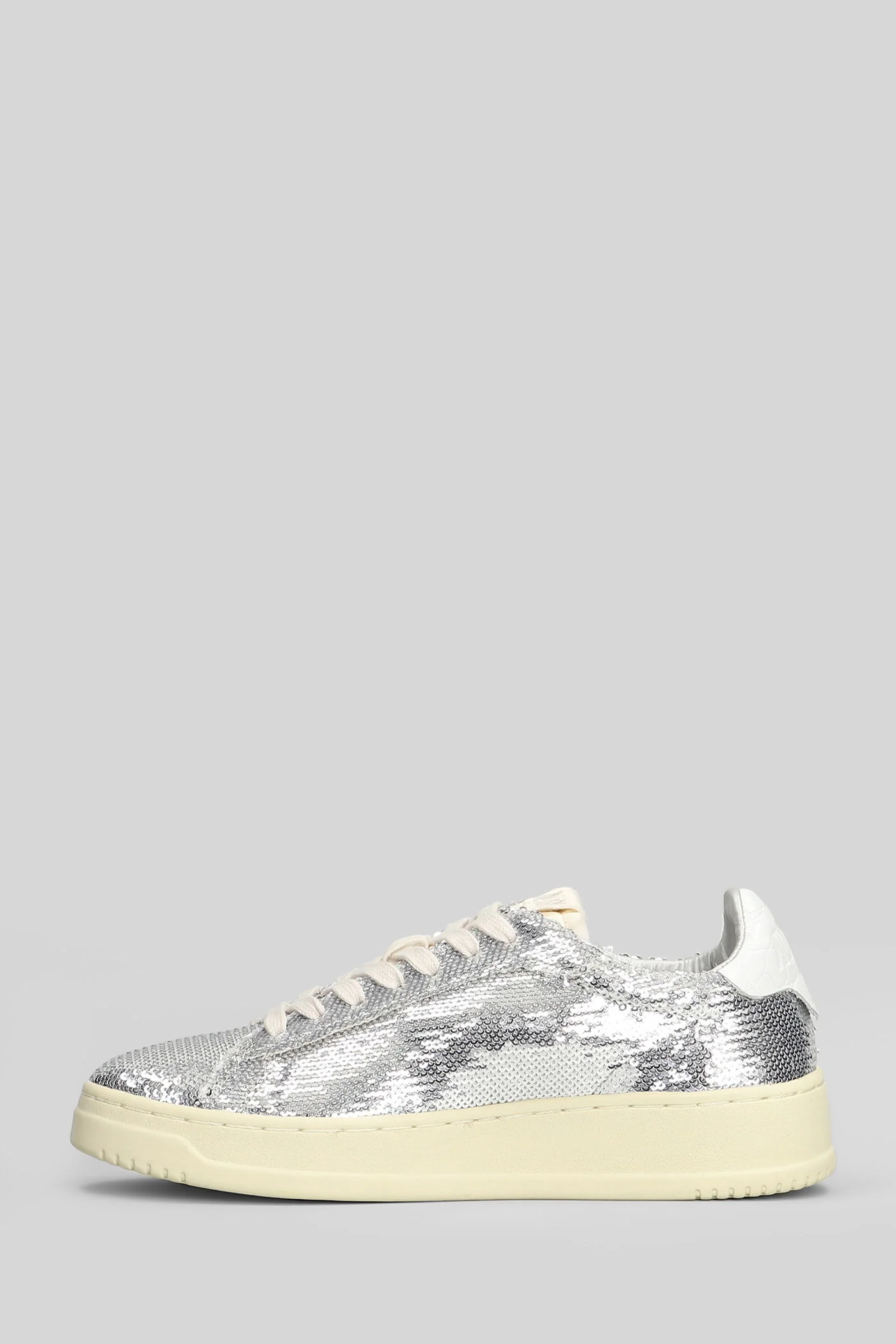 Dallas low Sneakers in silver polyester - Image 3