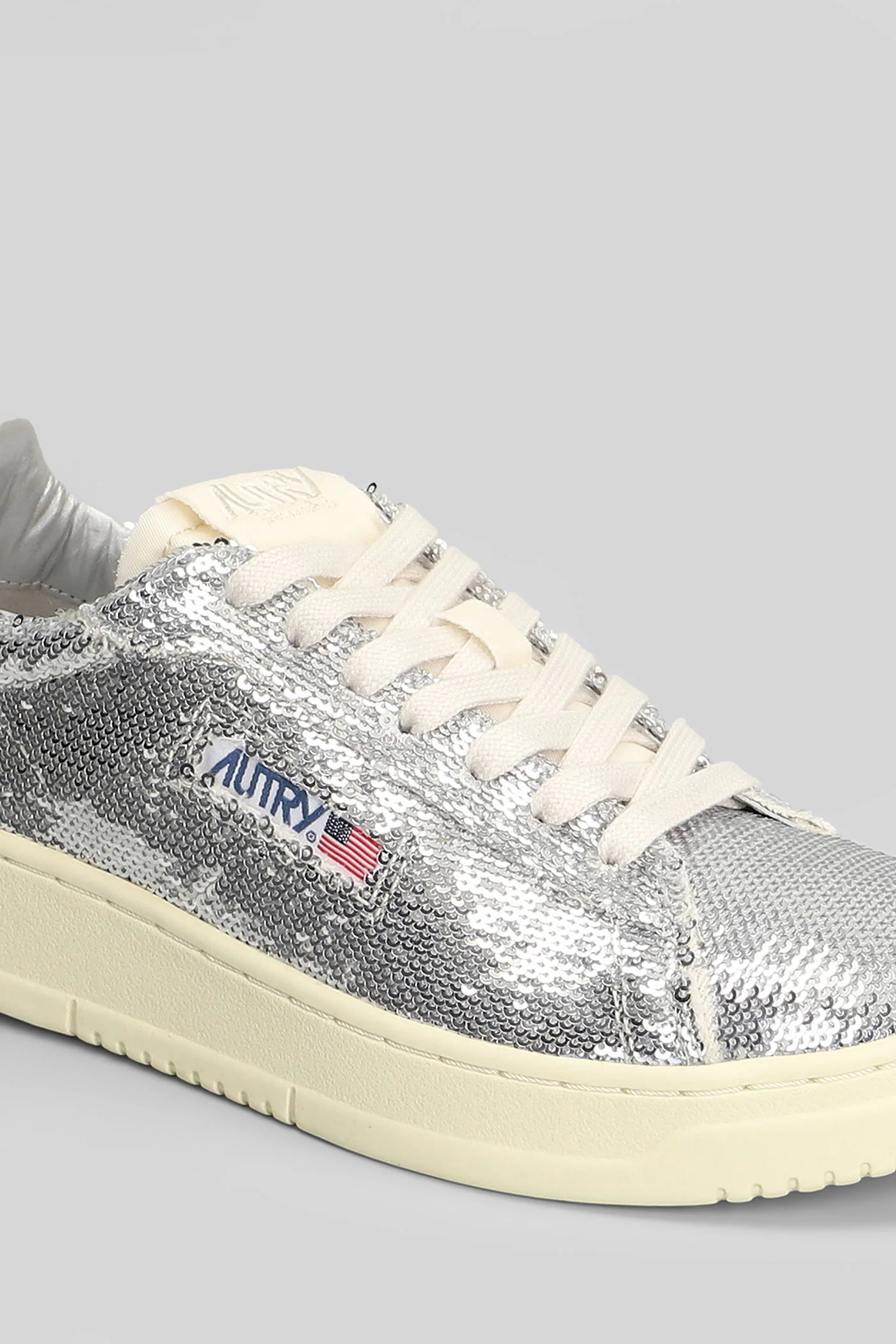 Dallas low Sneakers in silver polyester - Image 5